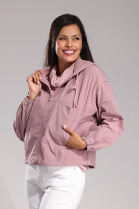 Crop length Showerproof Jacket | ROSE | 2201ZZ