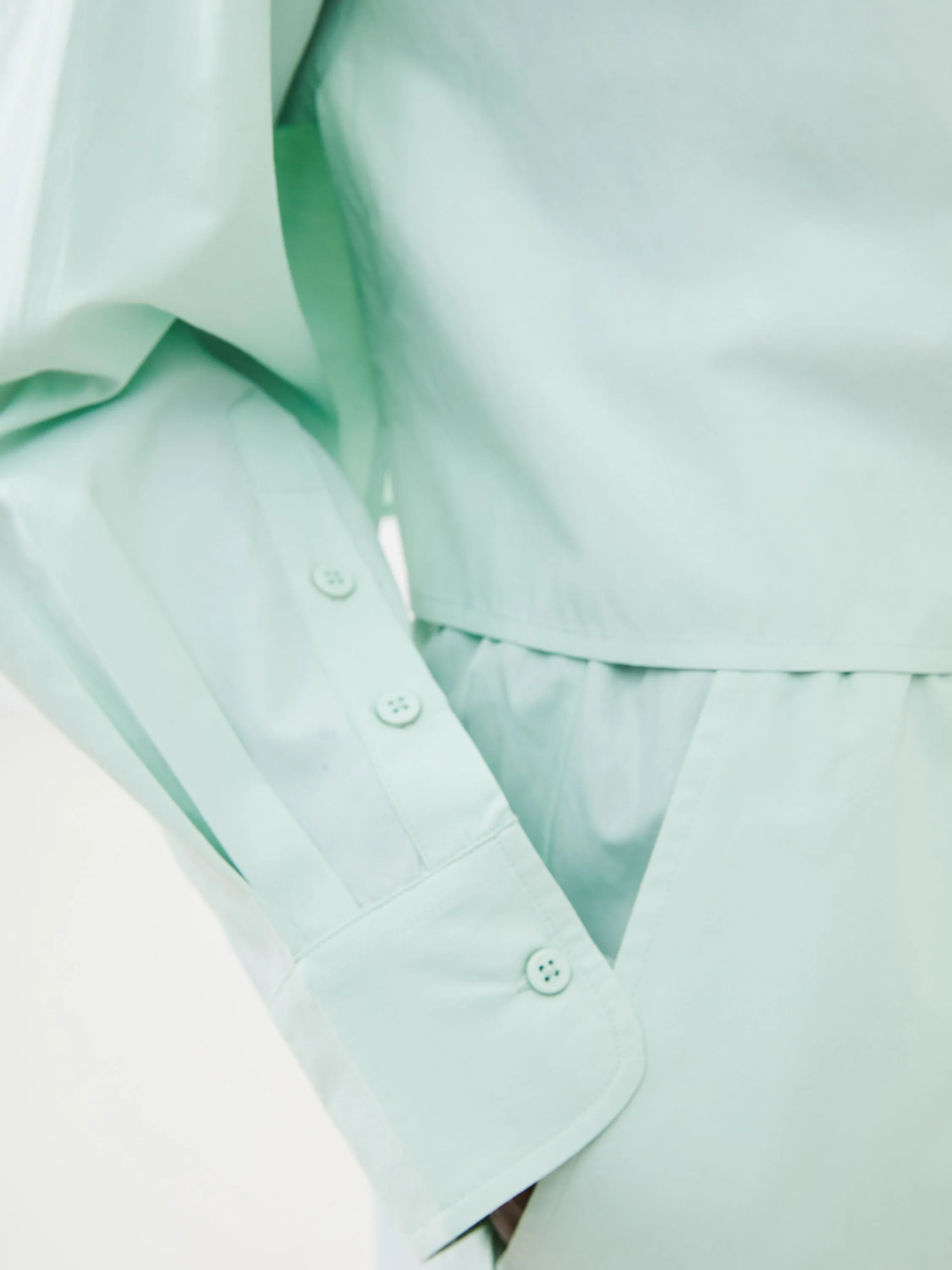 Cropped Poplin Shirt