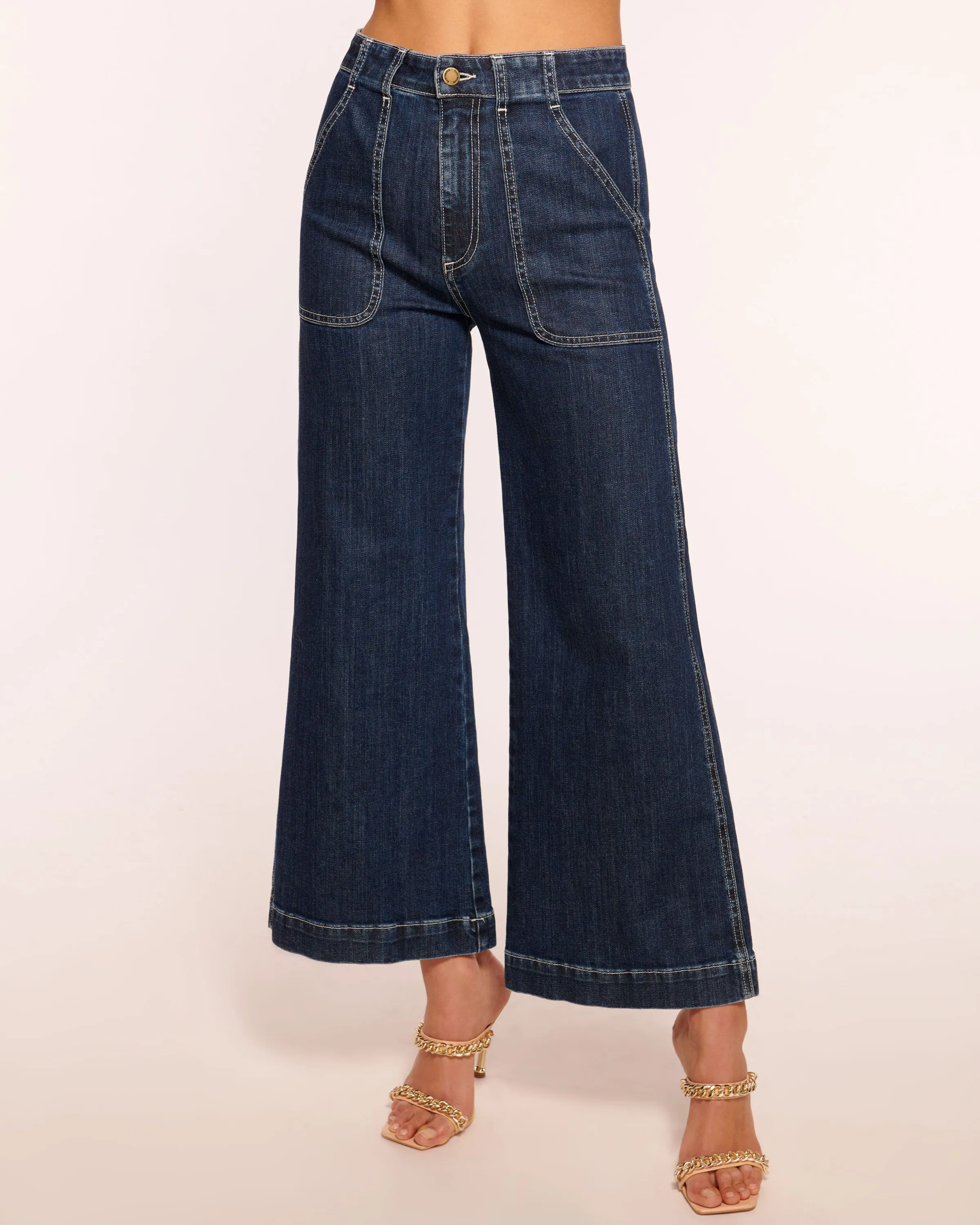 Cropped Theodora Wide Leg Jean