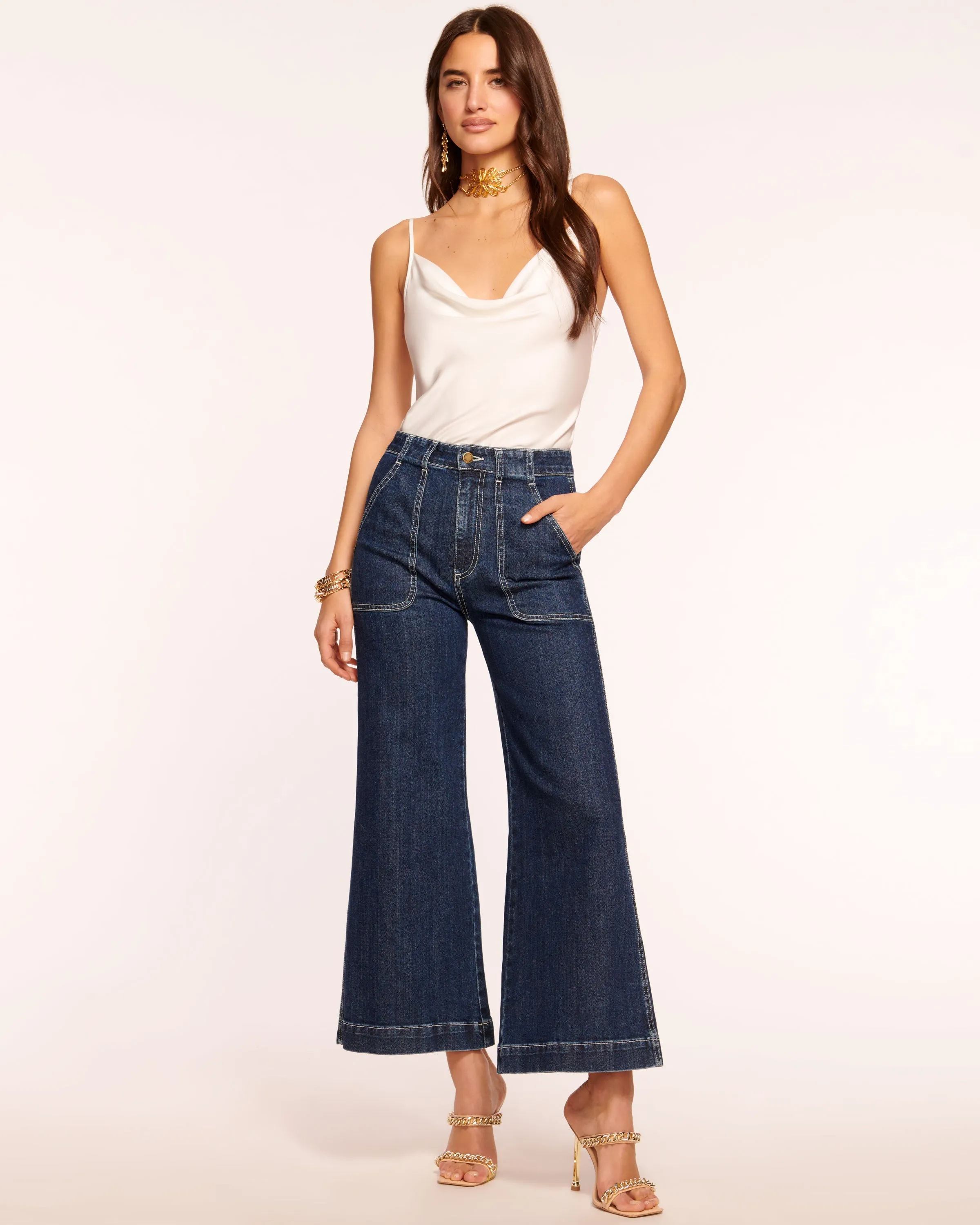 Cropped Theodora Wide Leg Jean