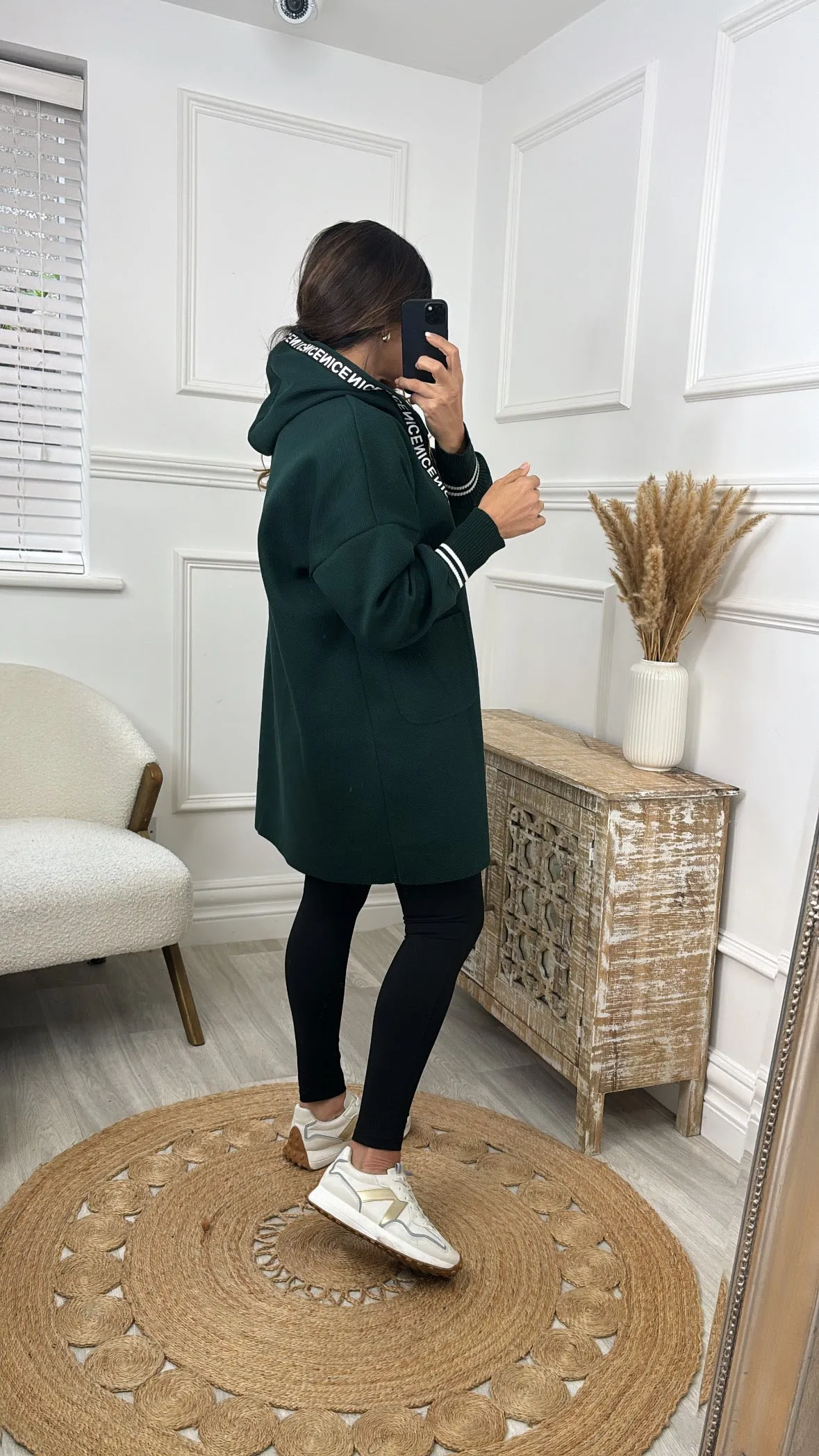 Damira Forest Green Unlined Cuff Jacket