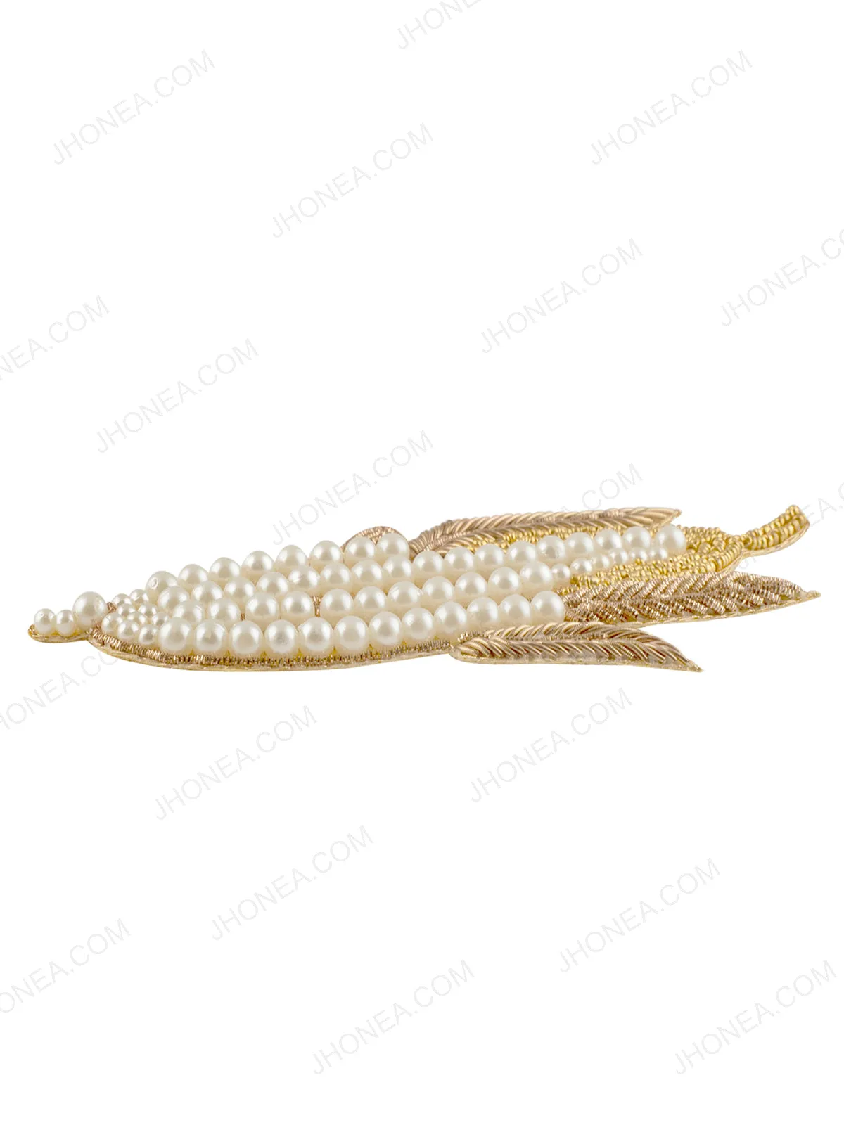 Decorative Golden White Pearl Handmade Corn Patch