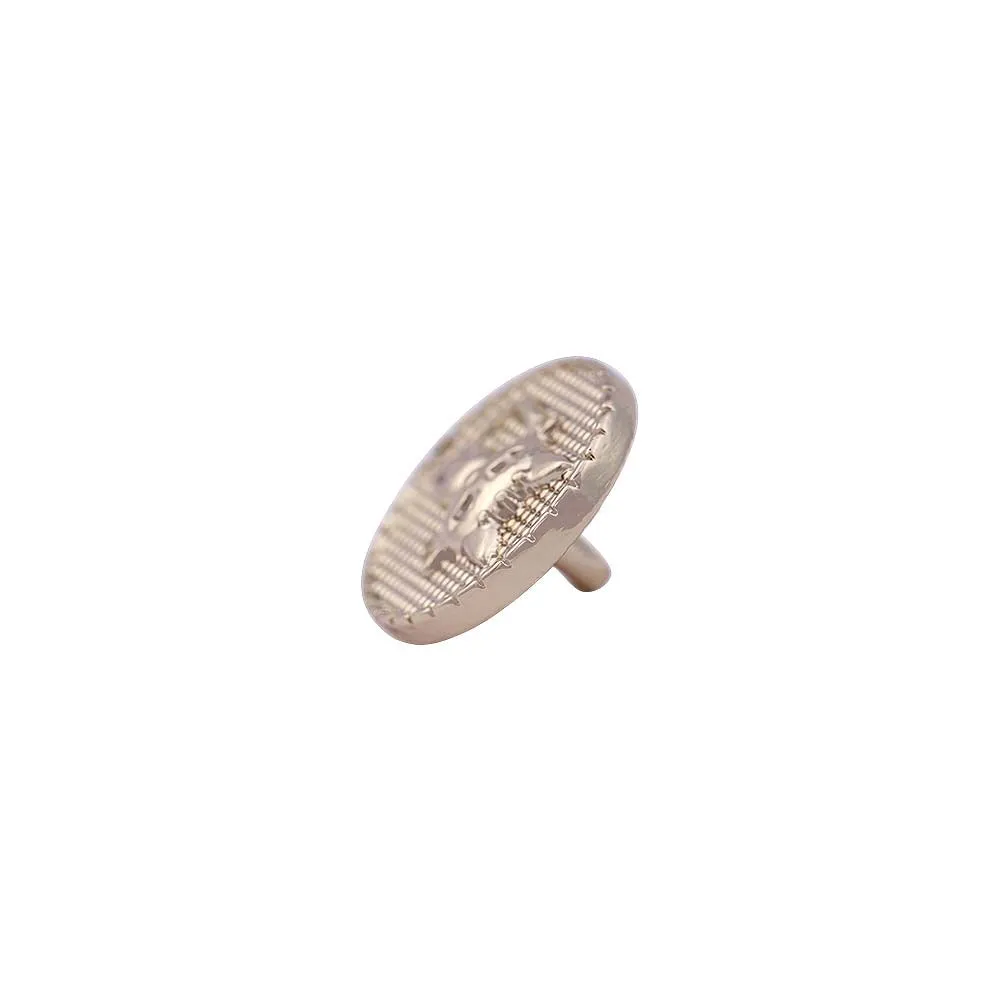 Decorative Shiny Gold Metal Buttons for Clothing