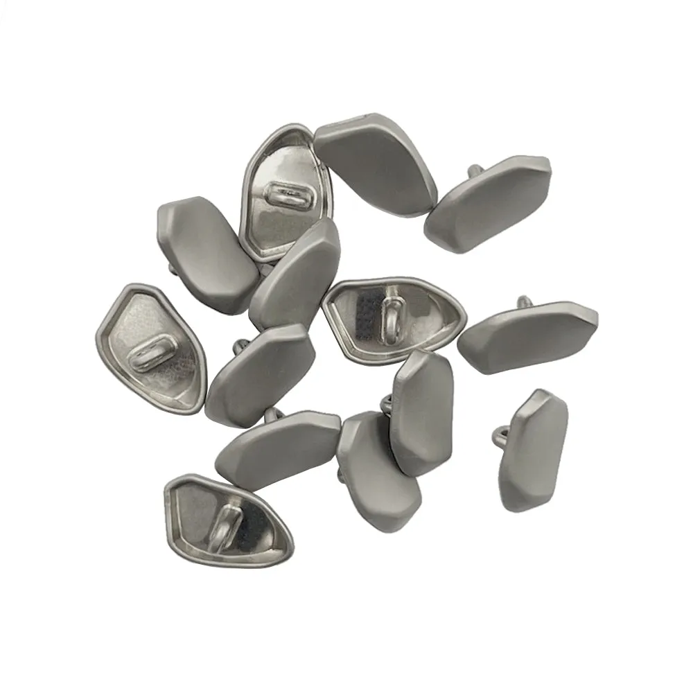 Decorative Uneven Shape Matte Finish Metal Loop Buttons