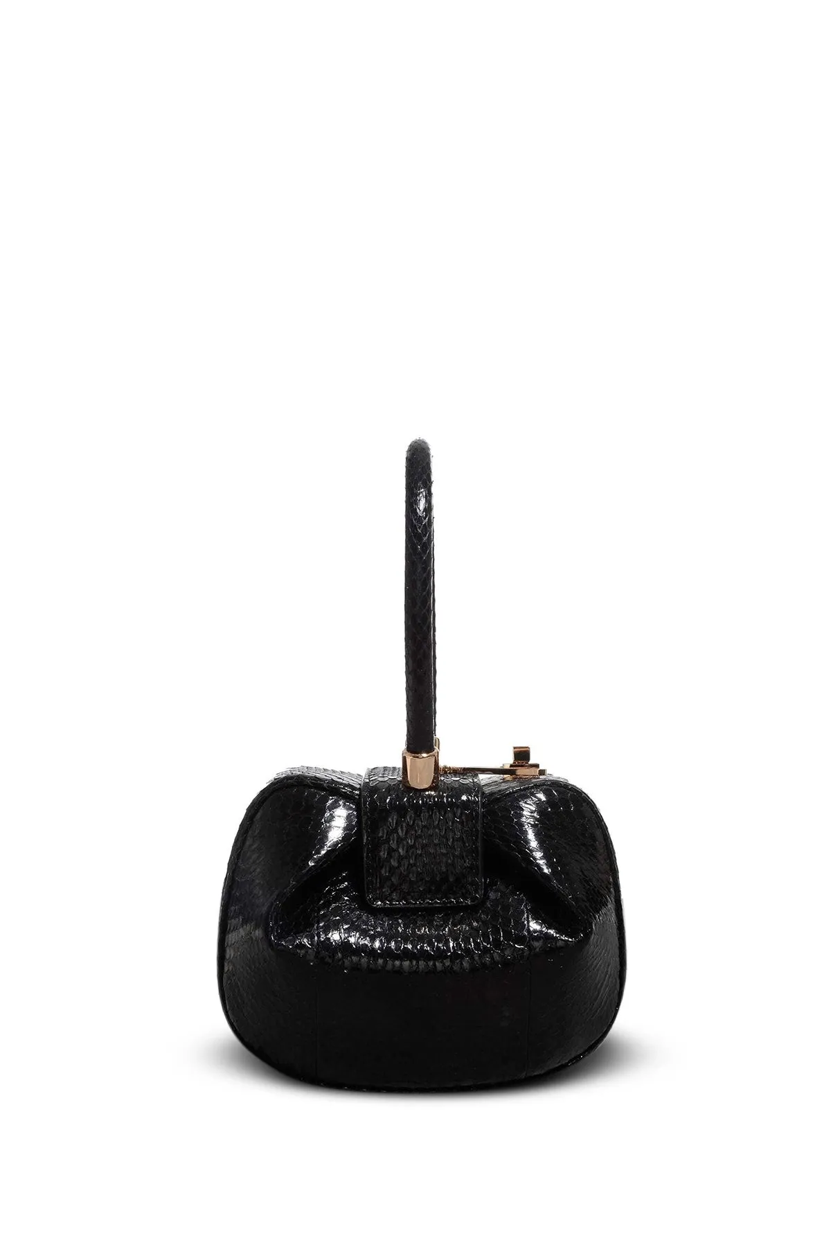 Demi Bag in Black Snakeskin