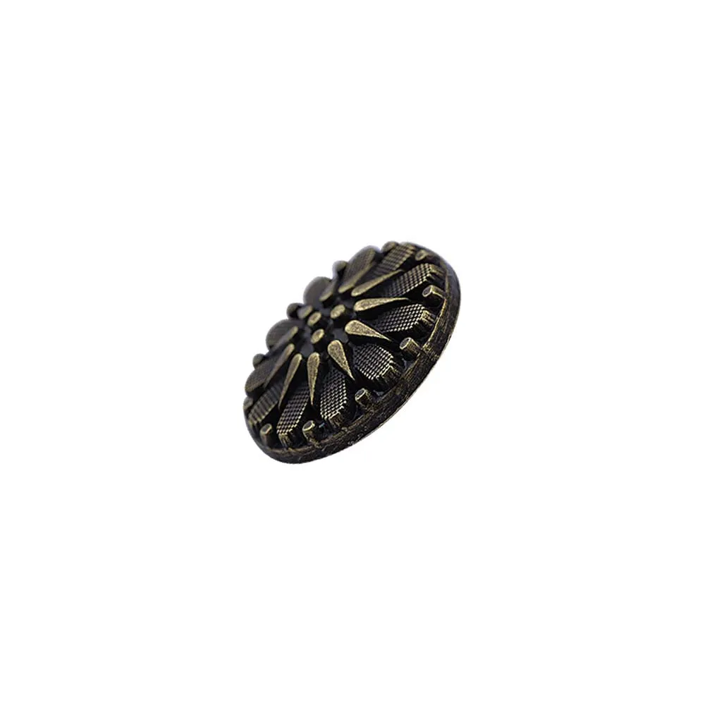 Designer Floral Pattern Antique Finish Metal Buttons