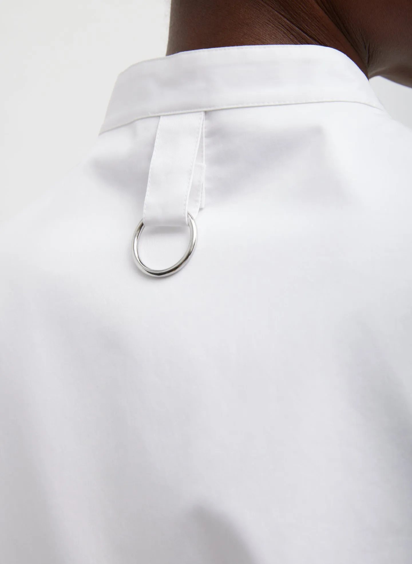 Eco Poplin Tuxedo Shirt With Bib Flap