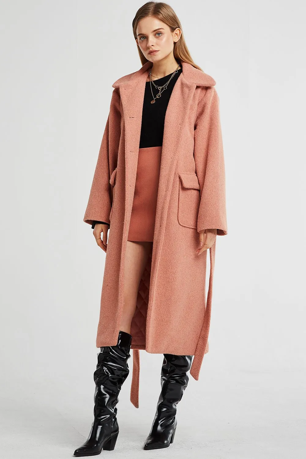 Eleanor Wide Collar Long Coat