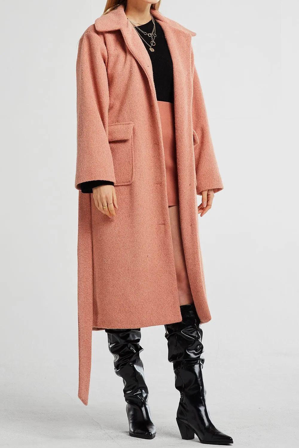 Eleanor Wide Collar Long Coat