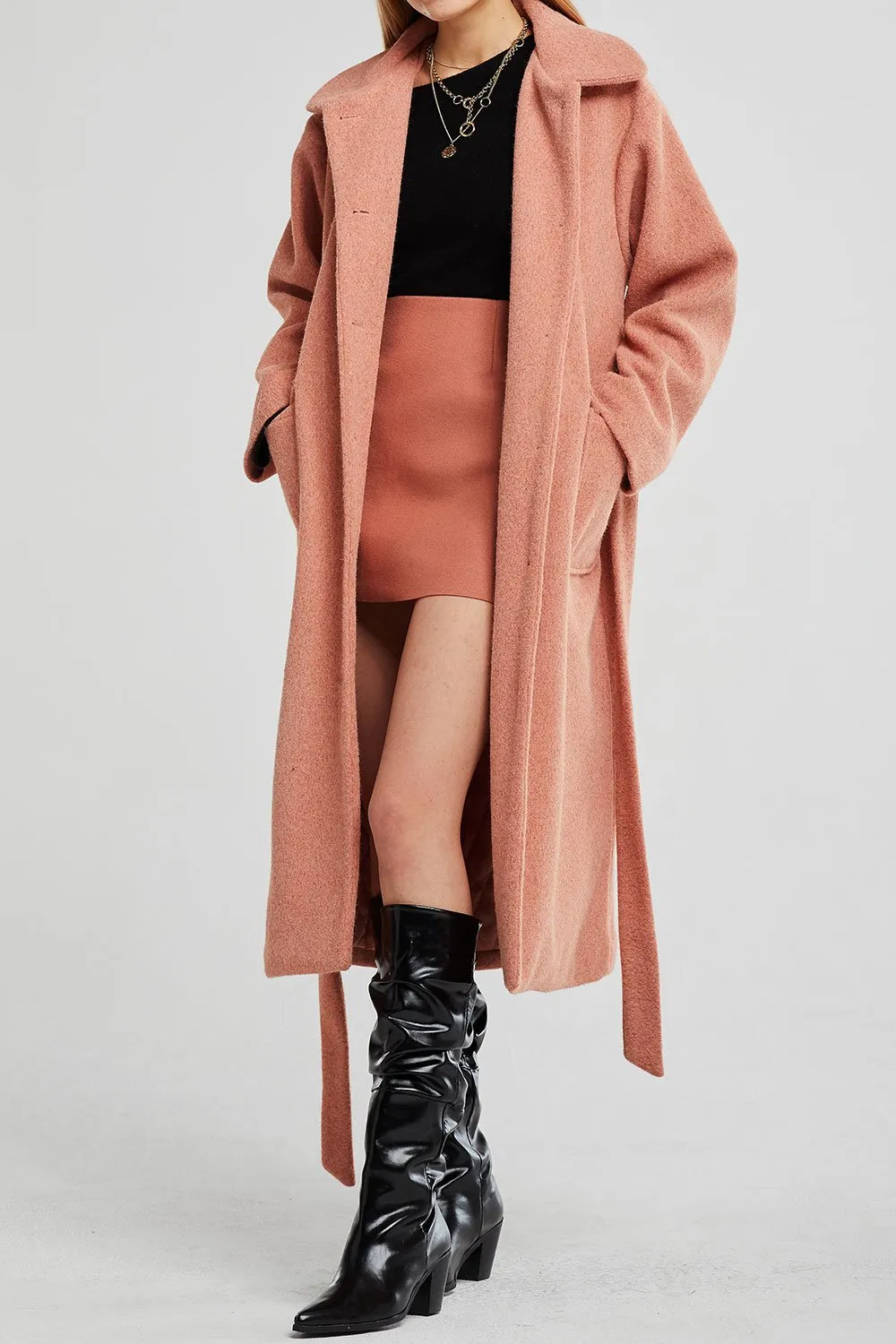 Eleanor Wide Collar Long Coat