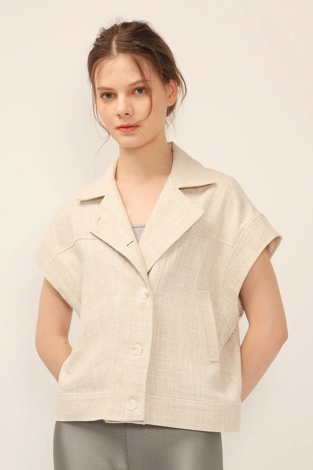 Eloise Oversized Linen Vest