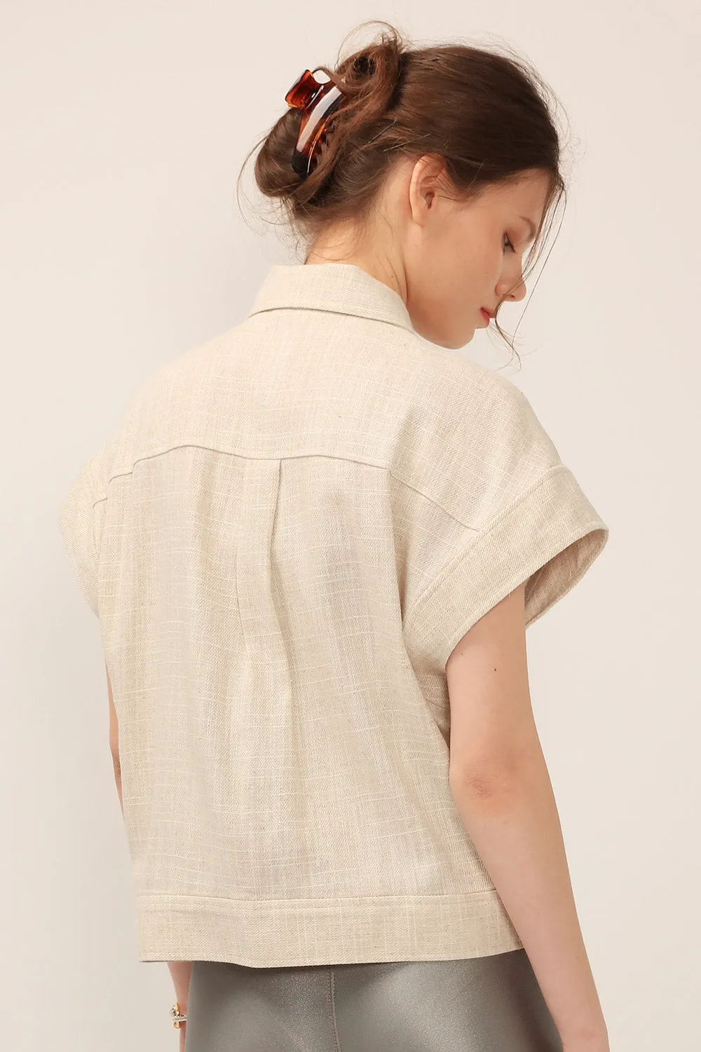 Eloise Oversized Linen Vest