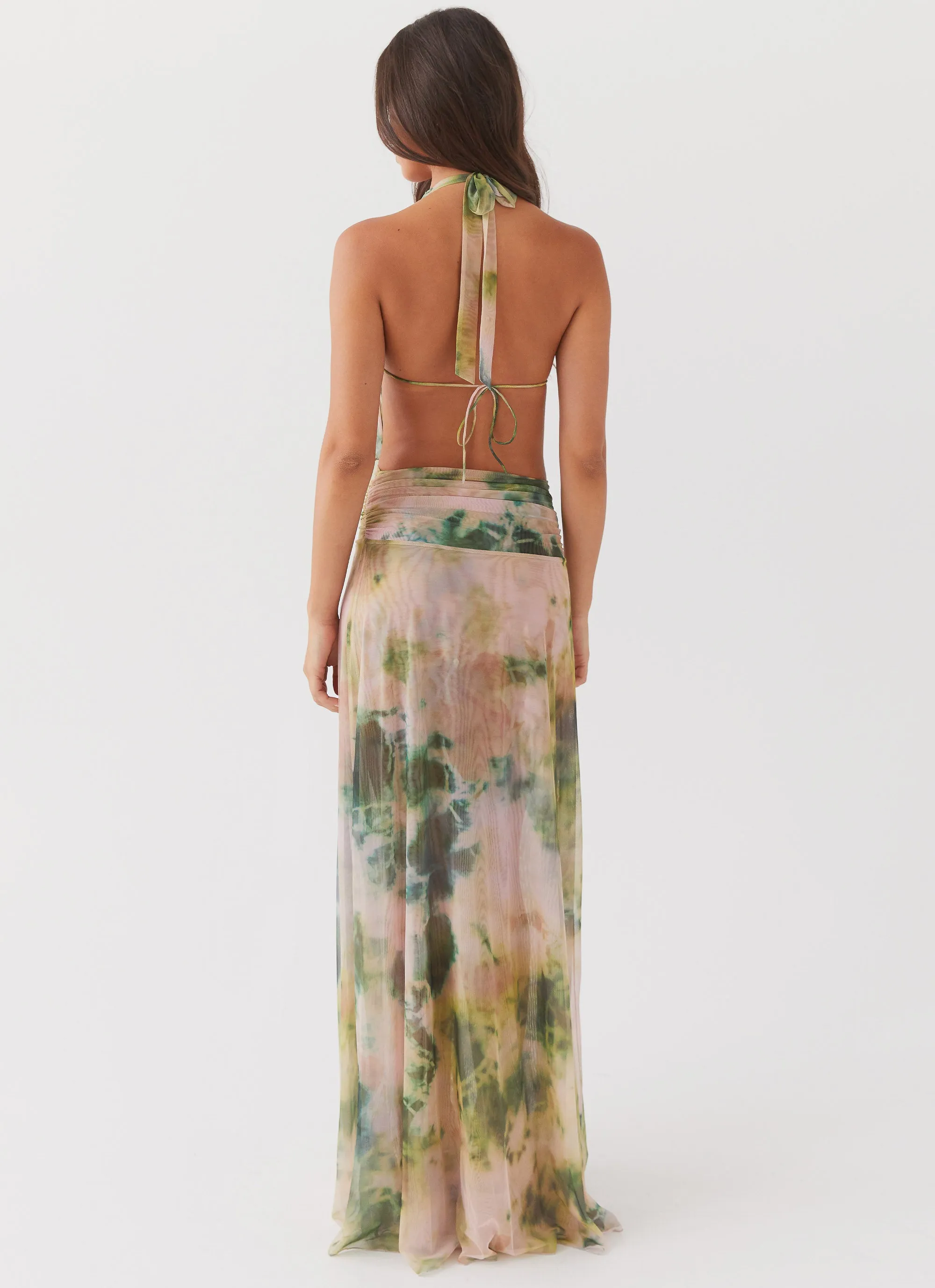 Elysia Mesh Maxi Dress - Rainforest