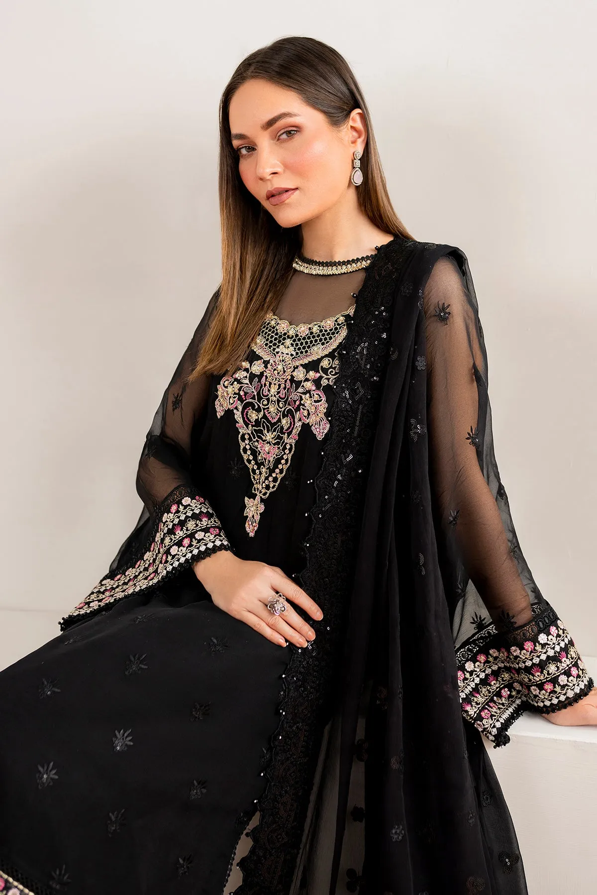 EMBROIDERED CHIFFON UF-679