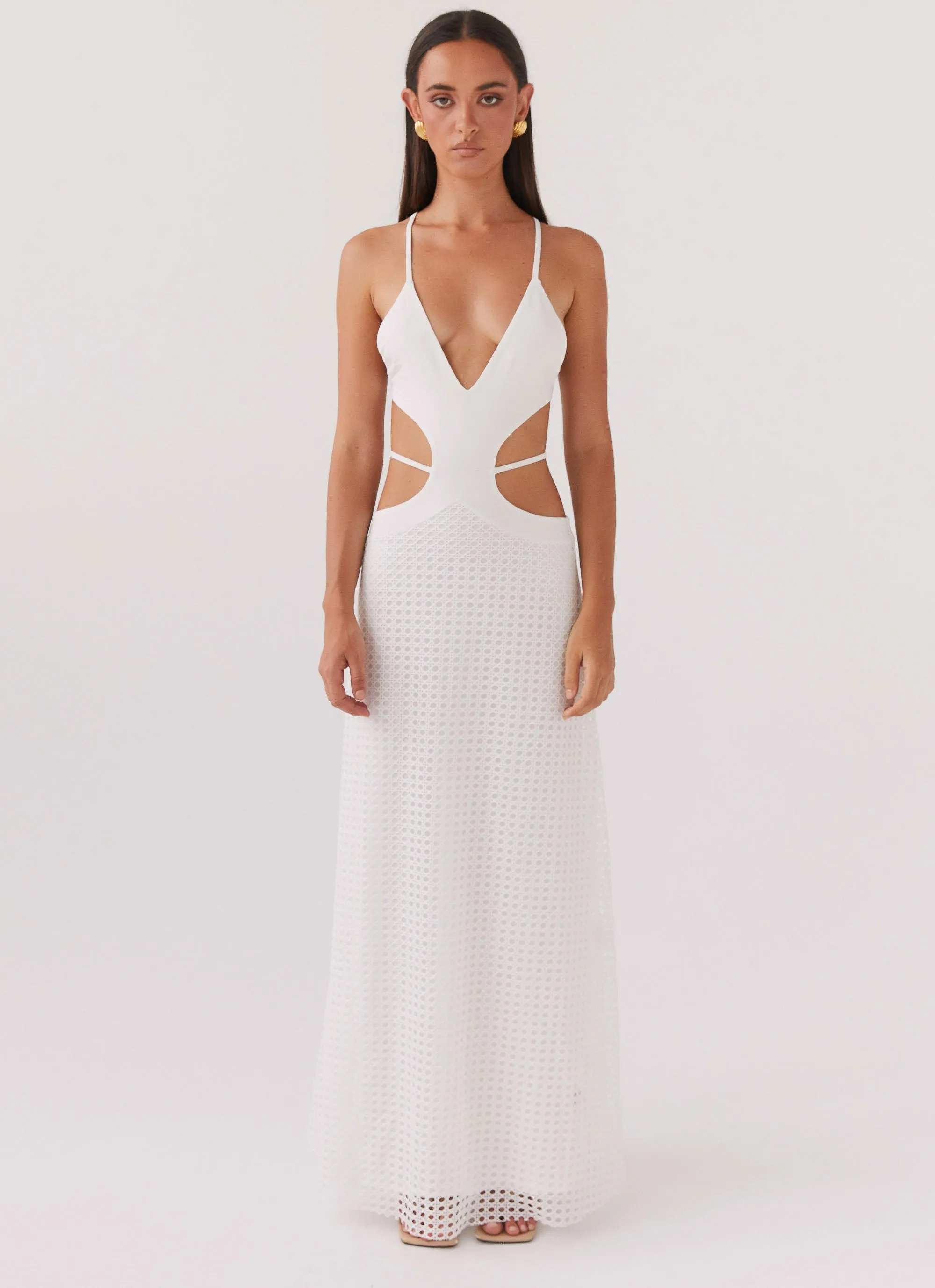 Enchanted Melodies Maxi Dress - White