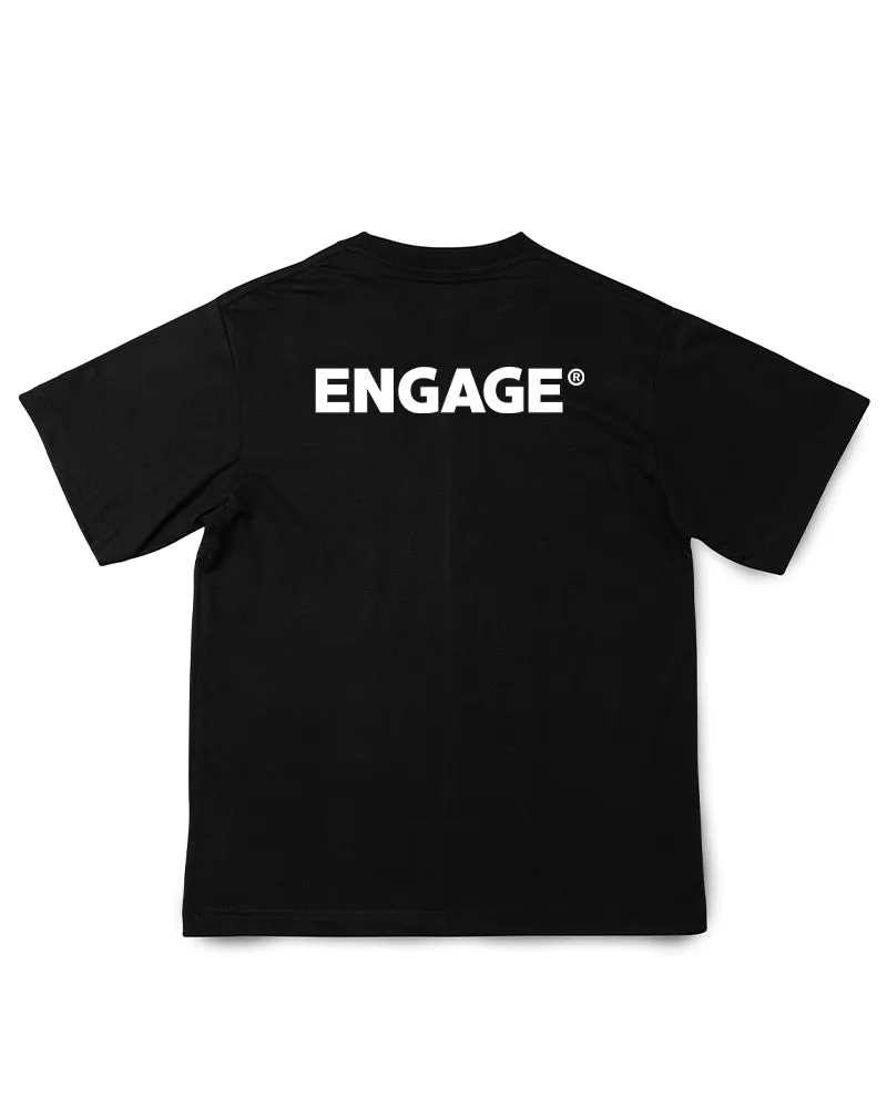 Engage Classic Wordmark Oversized T-Shirt (Black)