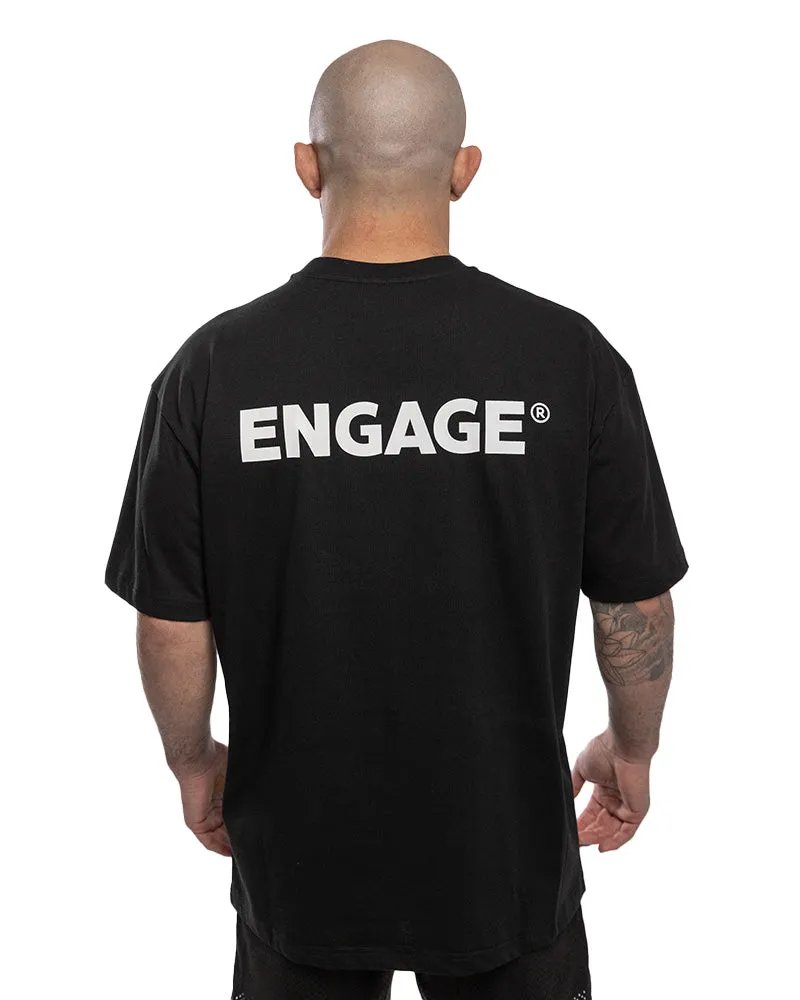 Engage Classic Wordmark Oversized T-Shirt (Black)