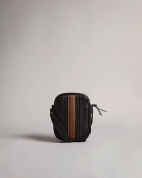 Evver Striped Pu Flight Bag