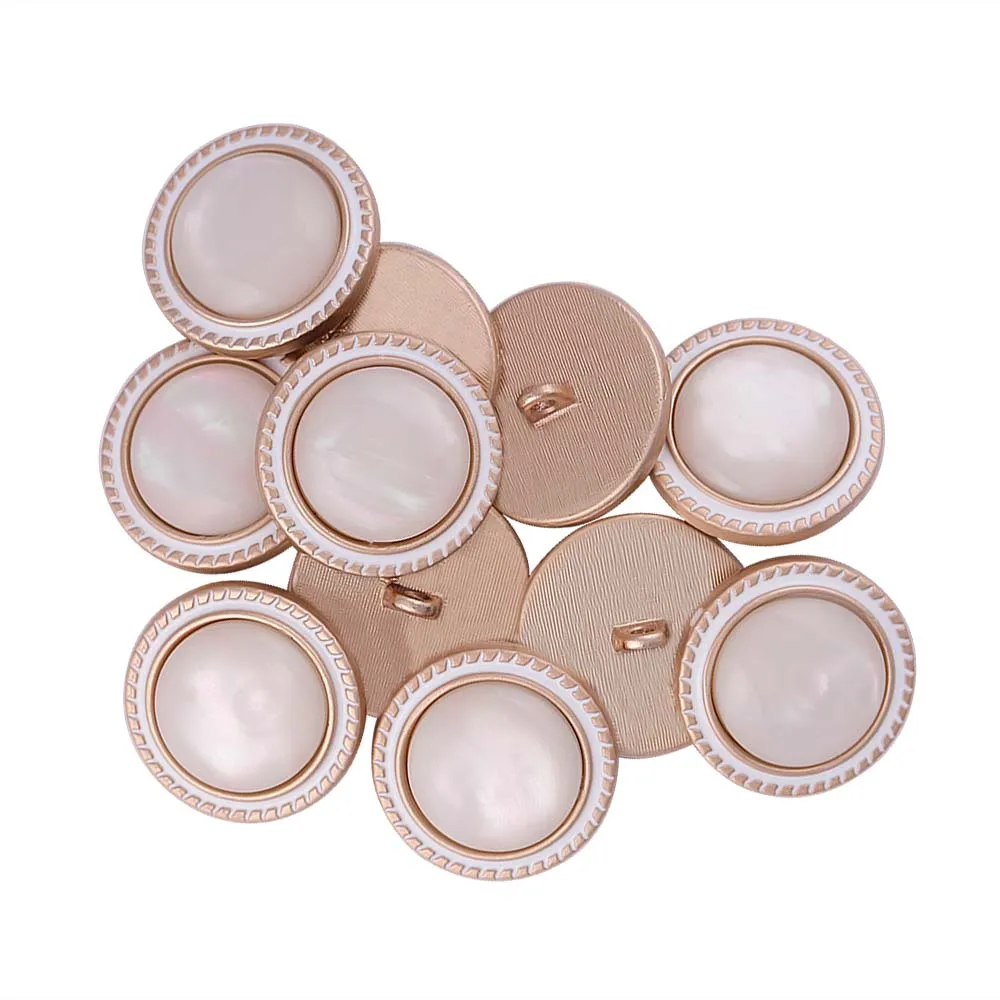 Exclusive Designer Glossy Resin Pearl Metal Buttons