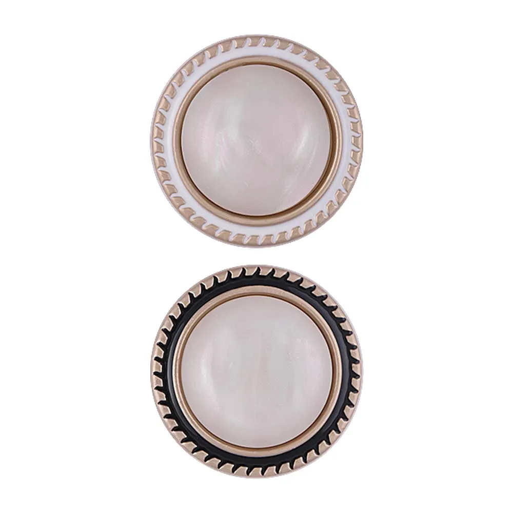 Exclusive Designer Glossy Resin Pearl Metal Buttons