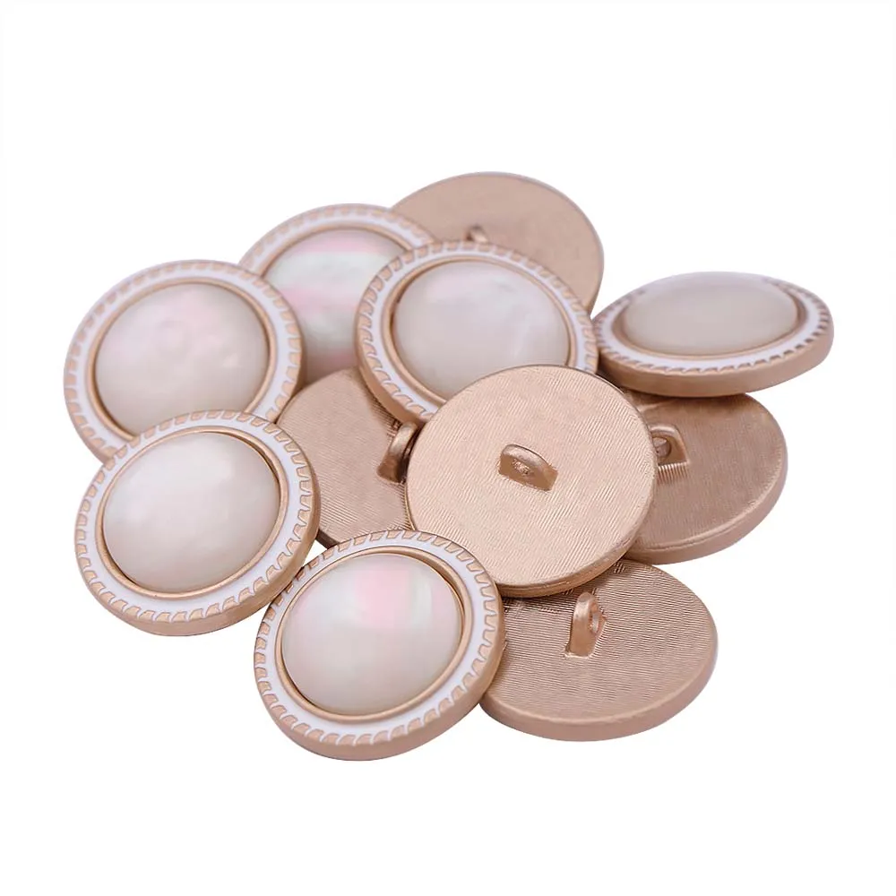 Exclusive Designer Glossy Resin Pearl Metal Buttons