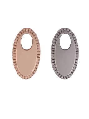 Exquisite Matte Finish Oval Shape Fancy Metal Button