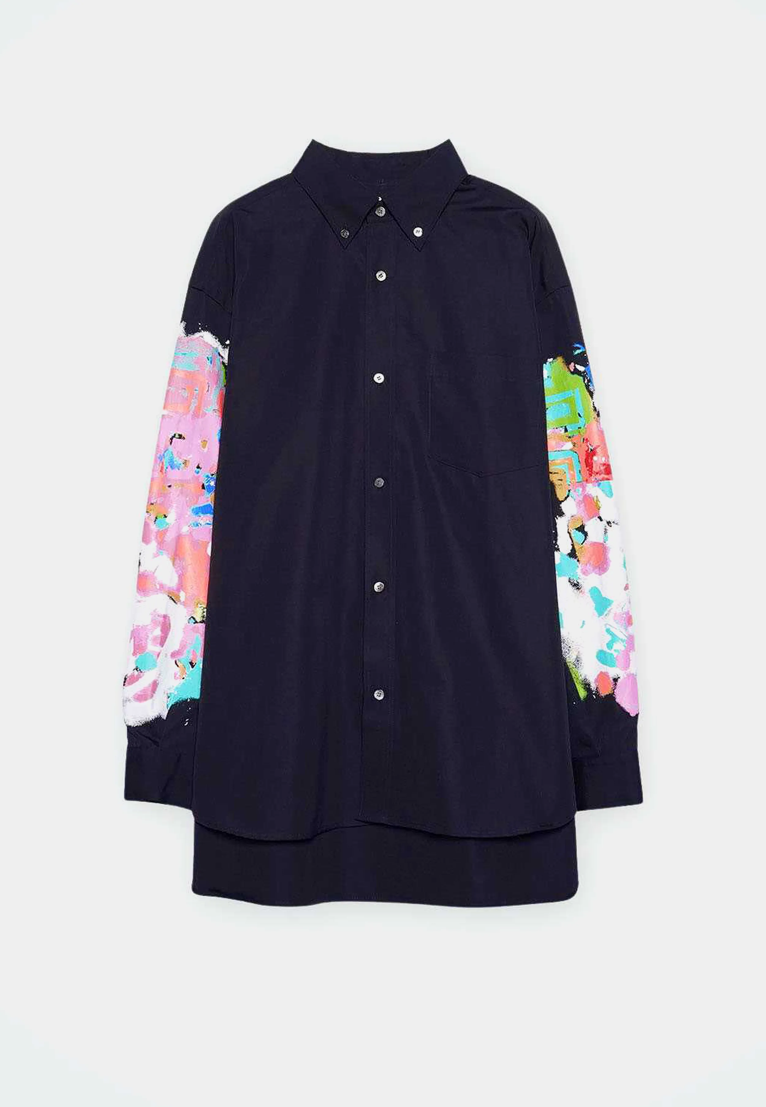 Facetasm Spraypaint Longsleeve Shirt Navy