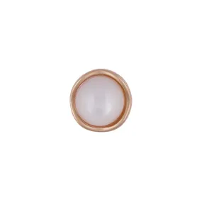 Fancy Matte Gold Loop Clear Resin Pearl Buttons