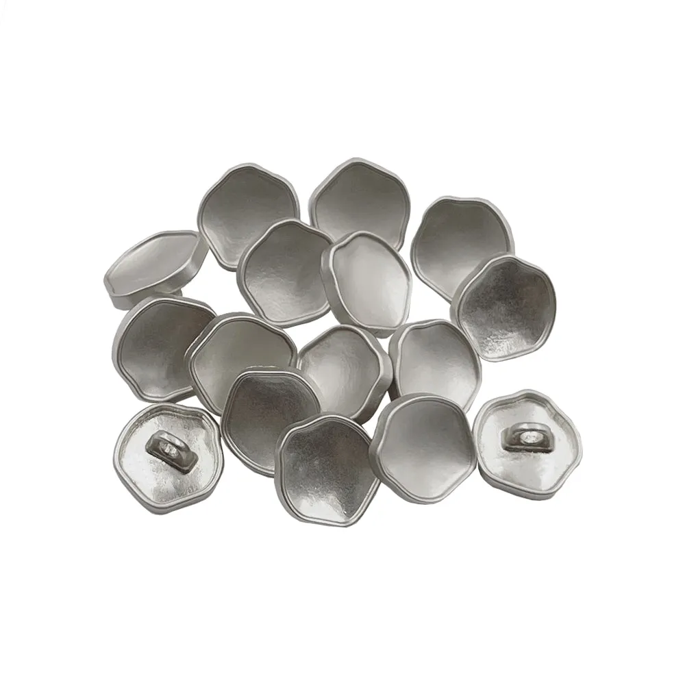 Fancy Round Uneven Shape Matte Finish 12mm Metal Buttons