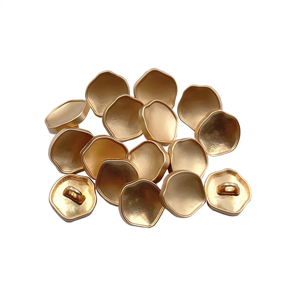 Fancy Round Uneven Shape Matte Finish 12mm Metal Buttons