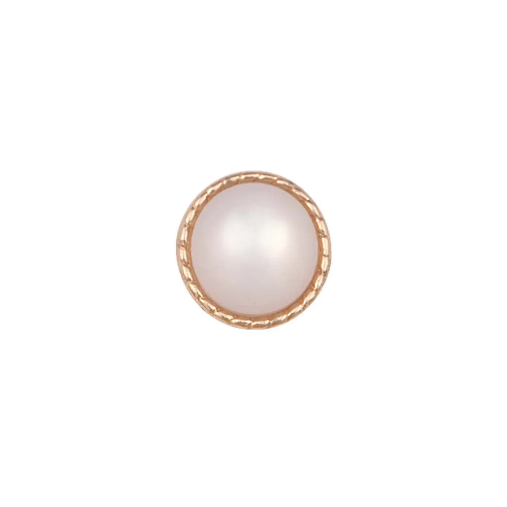 Fancy Shiny Gold Loop Clear Resin Pearl Metal Buttons