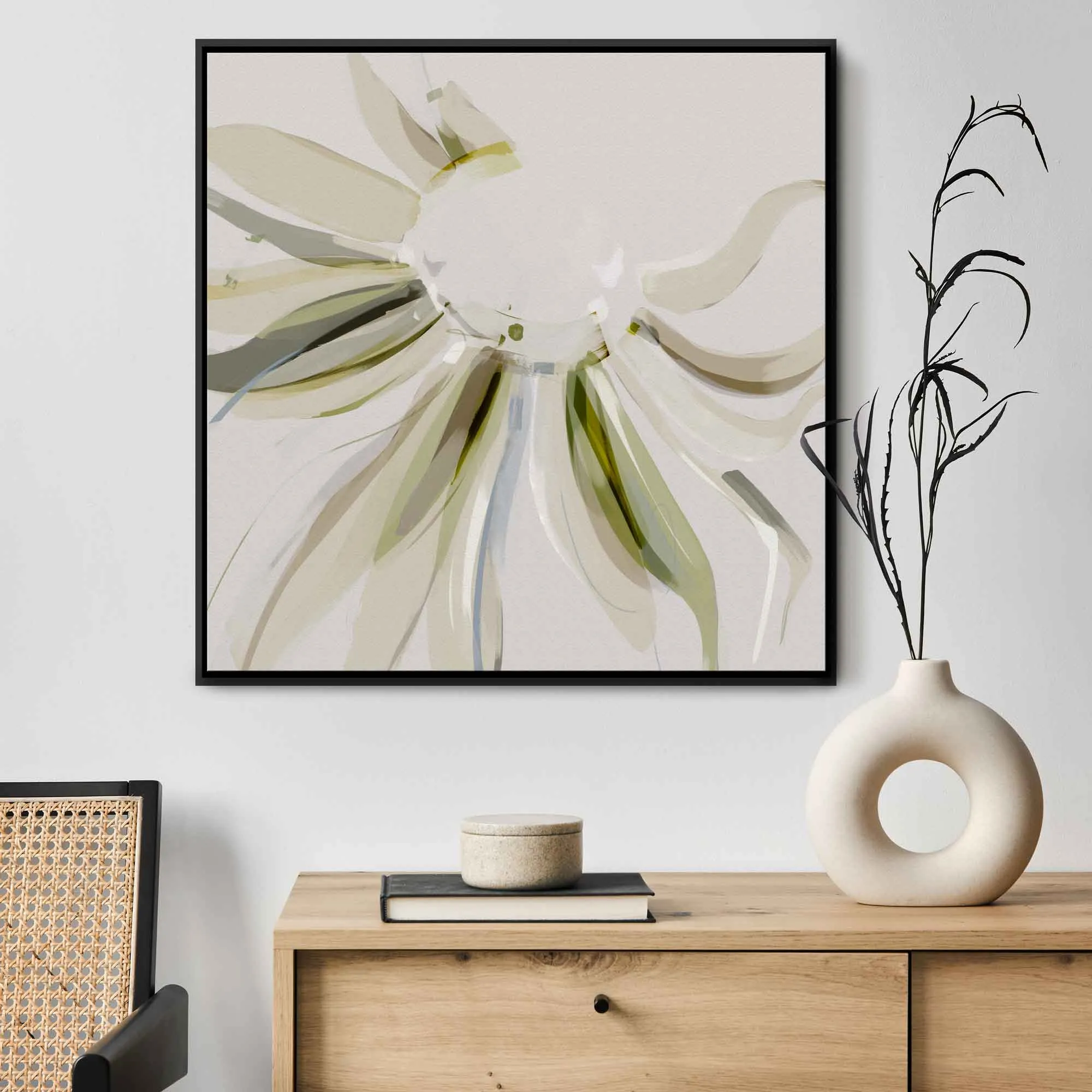 Float On Abstract Floral Canvas Art