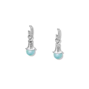 Fouquet Earring Drops Silver - Aquamarine