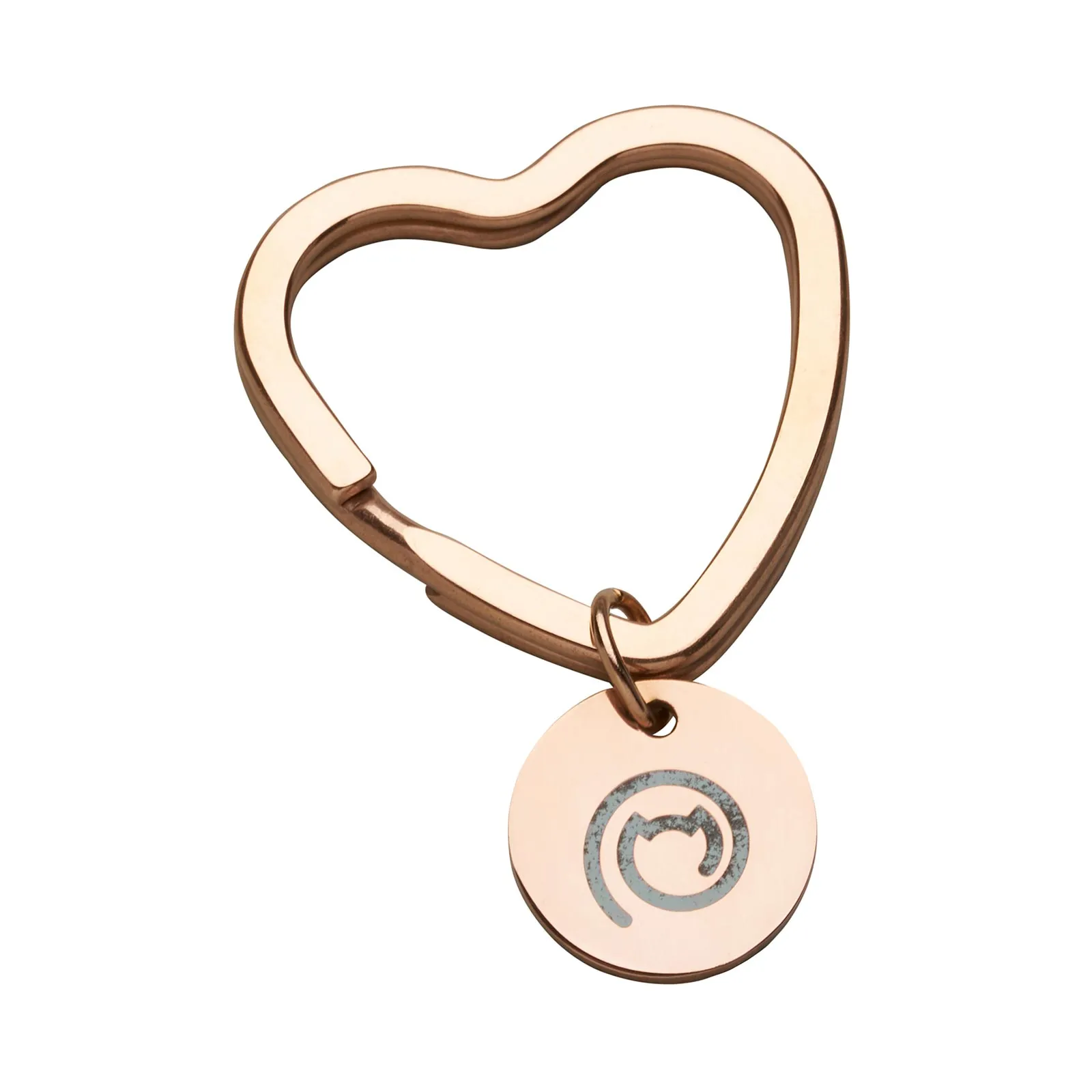 G-Mynx Love Heart Key Ring (Rose Gold)