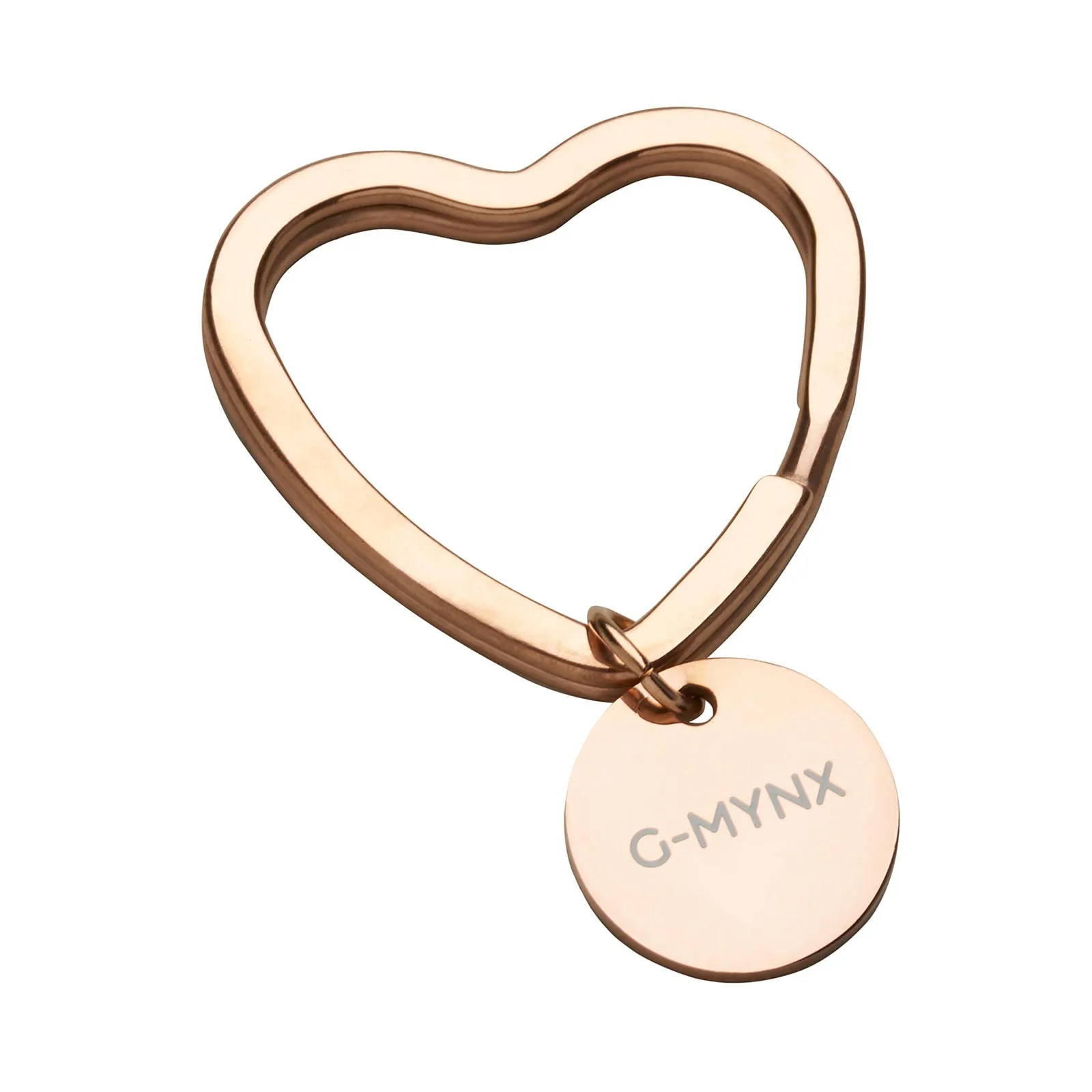 G-Mynx Love Heart Key Ring (Rose Gold)