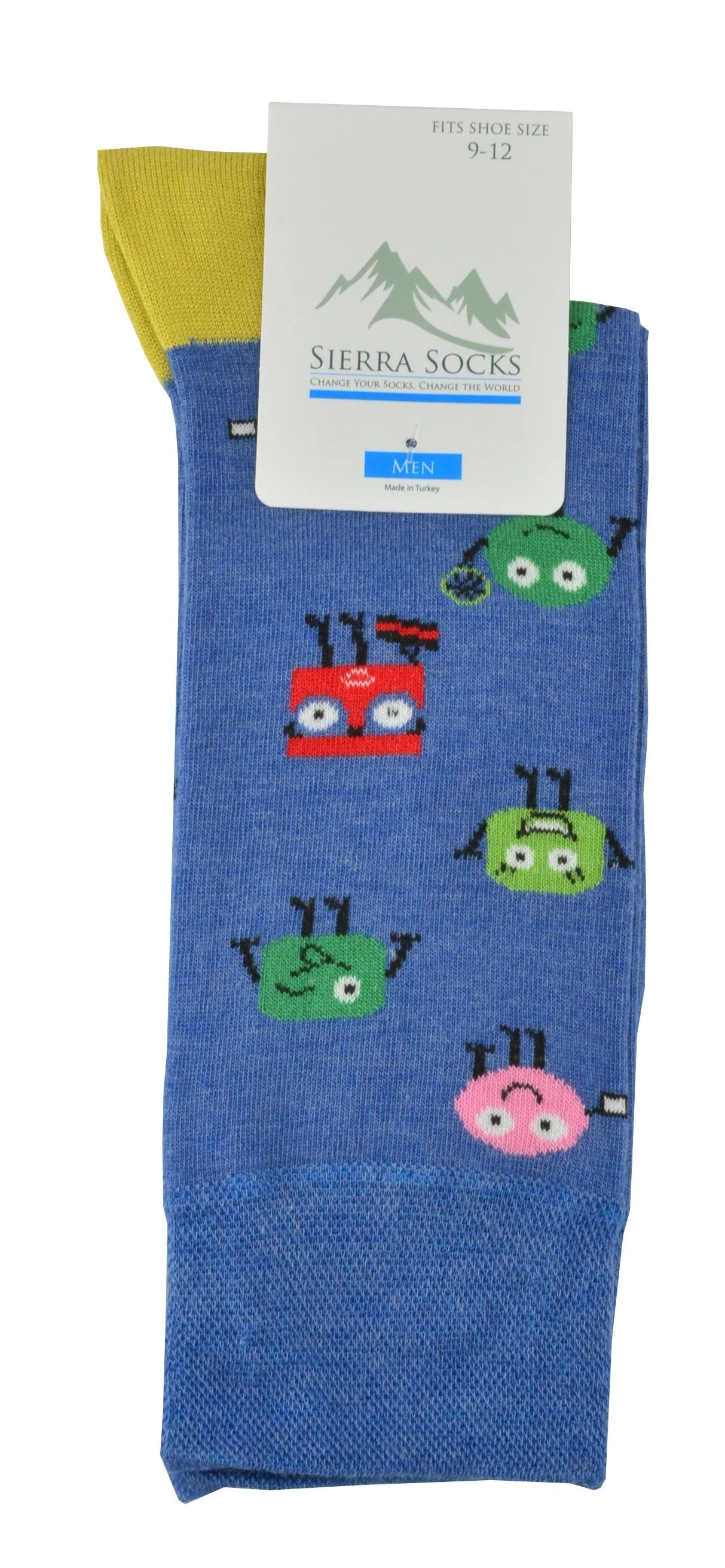 Game Design Colorful Smooth Toe Men Crew Socks