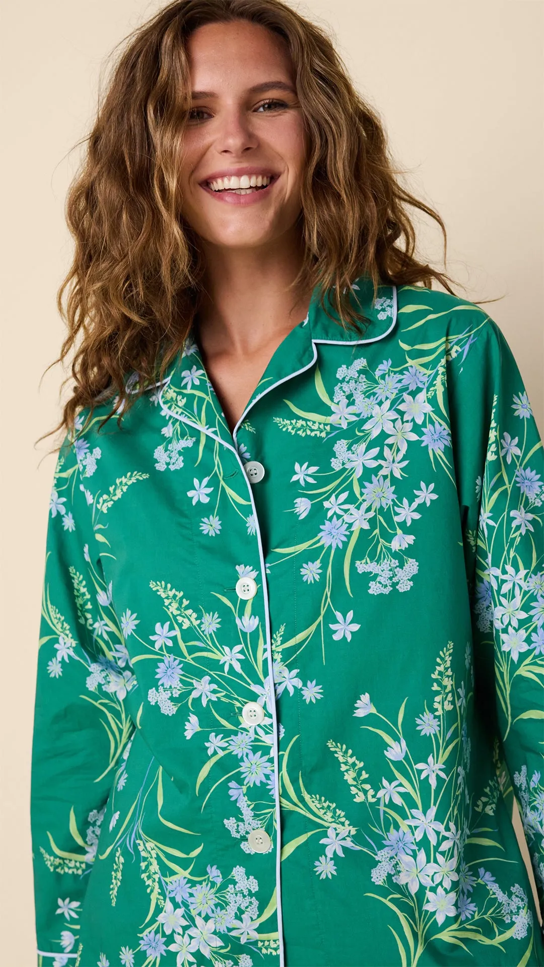 Garden Posy Luxe Pima Long-Sleeved Pajama