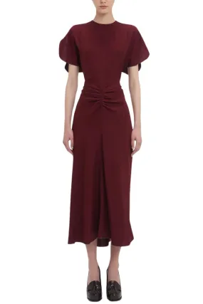 Gathered Waist Midi Dress