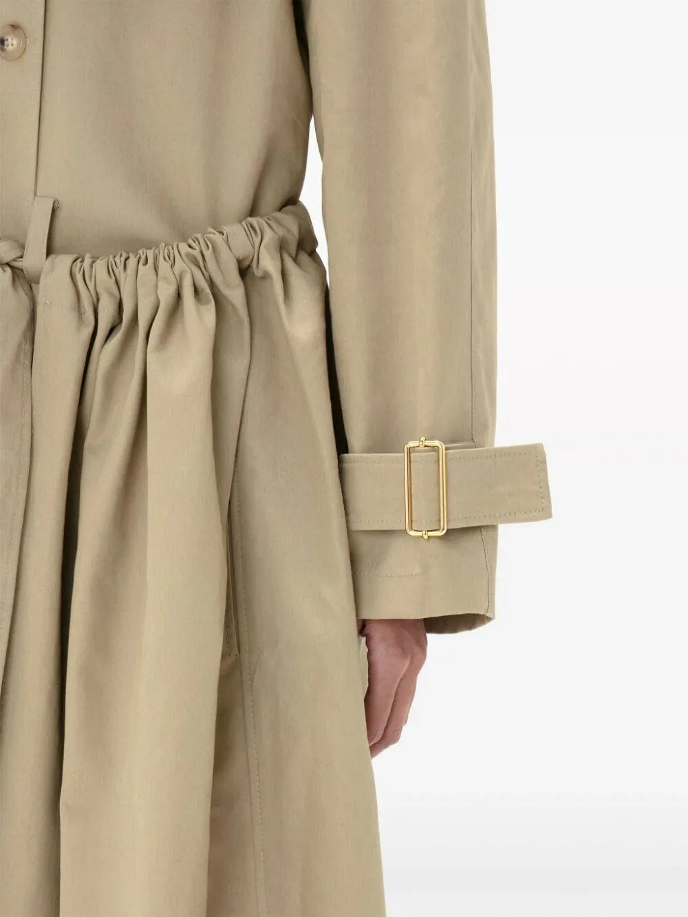 GATHERED WAIST TRENCH COAT