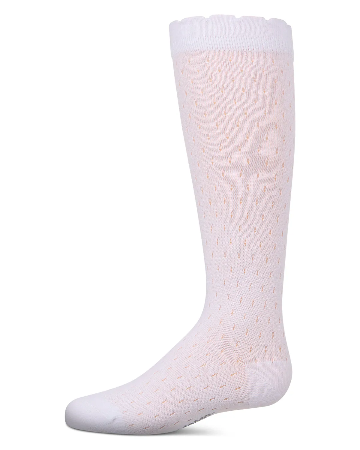 Girls Pointelle Soft Stretch Cotton Knee Socks