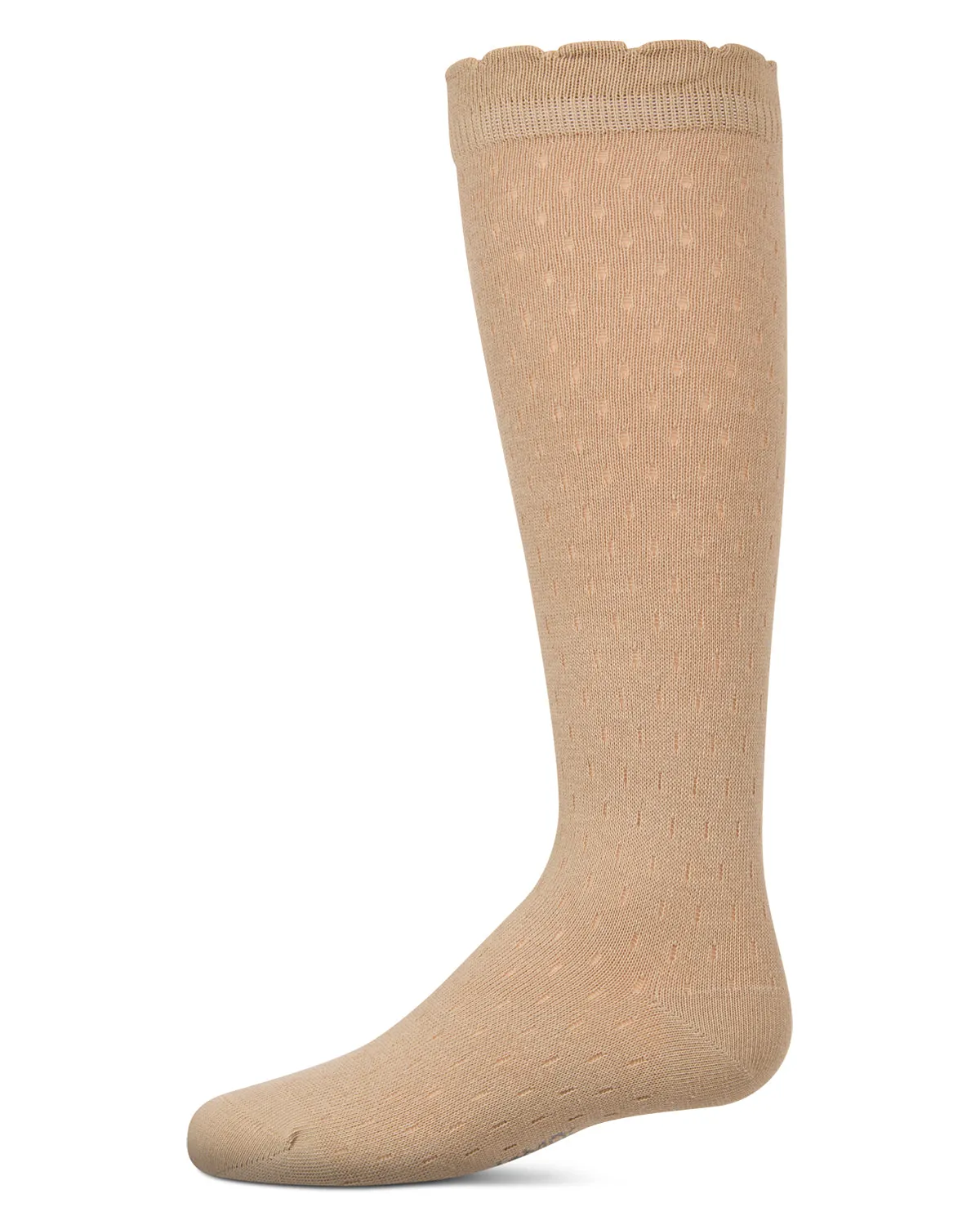 Girls Pointelle Soft Stretch Cotton Knee Socks