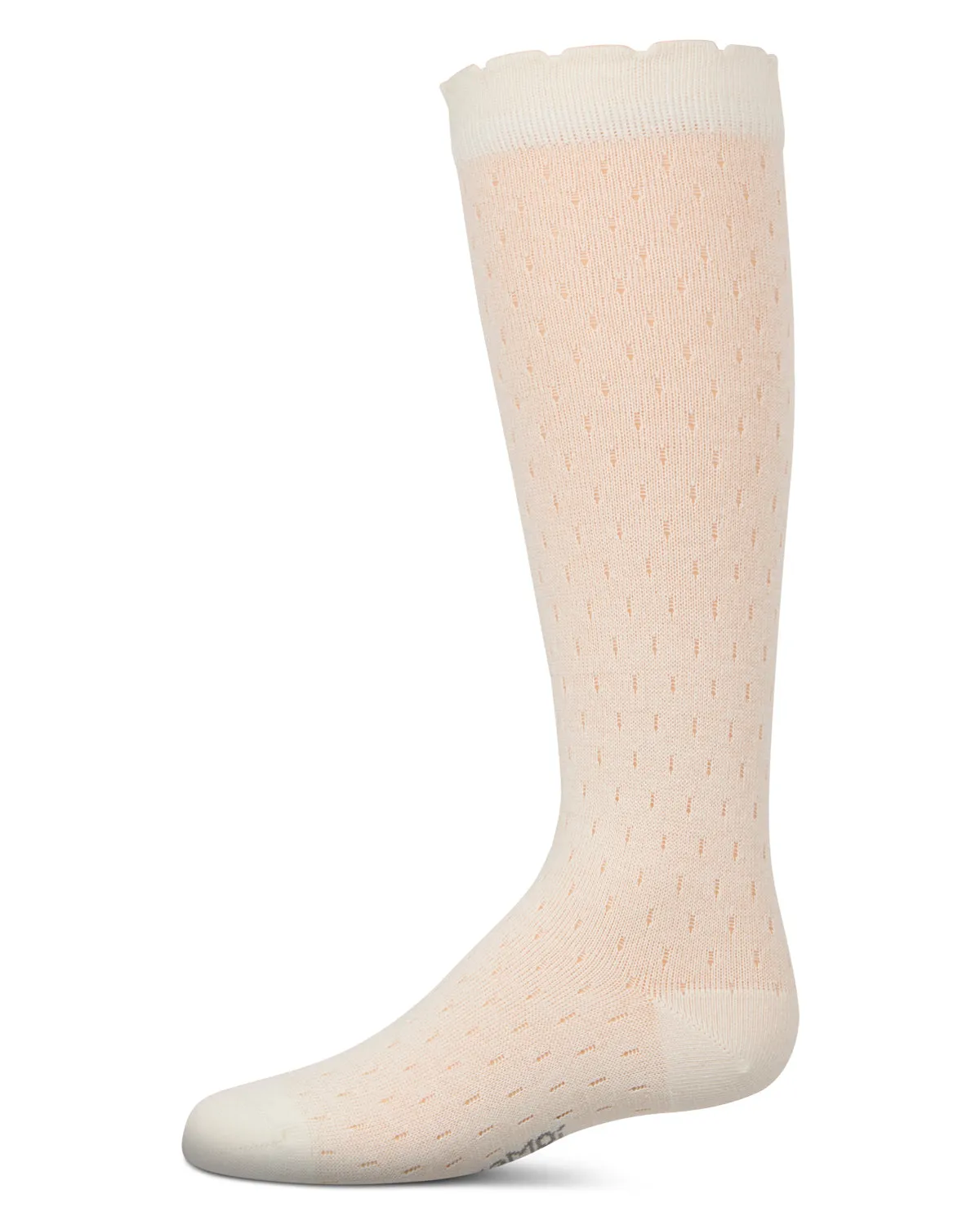 Girls Pointelle Soft Stretch Cotton Knee Socks