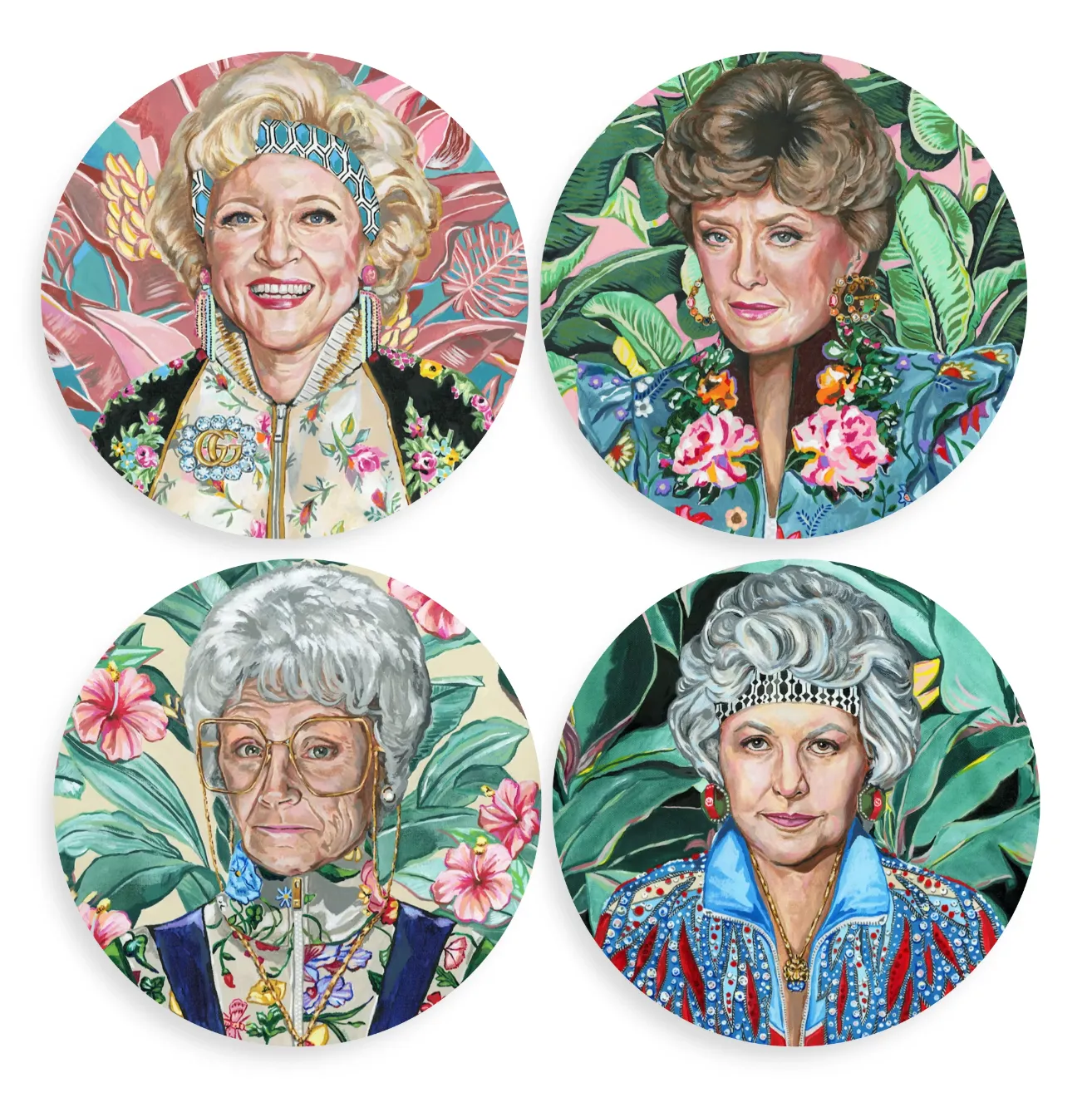 Golden Gals | Set of 4 Coasters