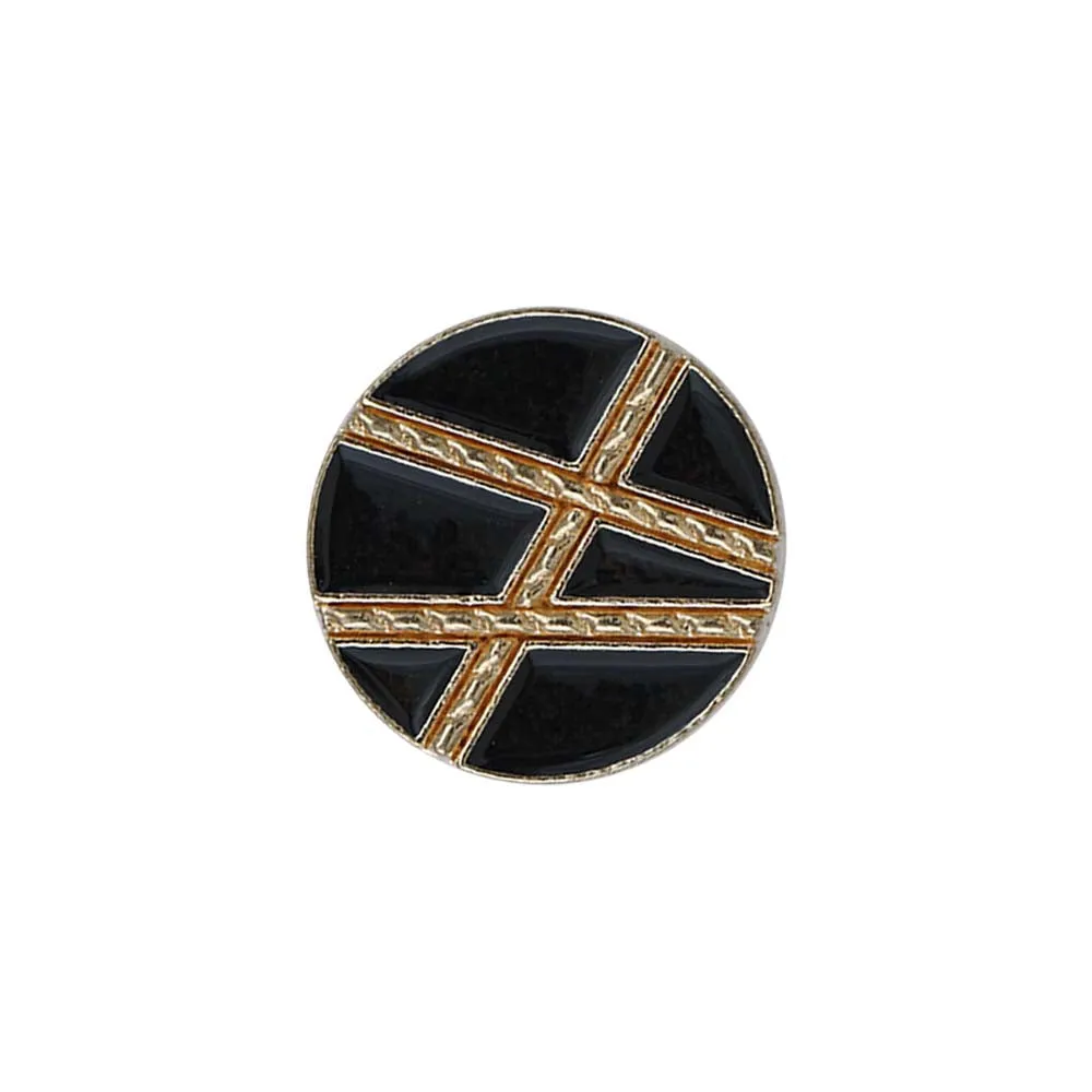 Golden Geometric Pattern Surface Lamination Metal Buttons