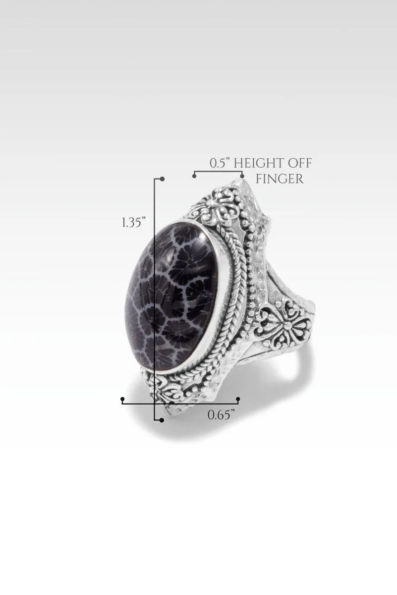 Grace Changes Everything Ring™ in Black Indonesian Coral