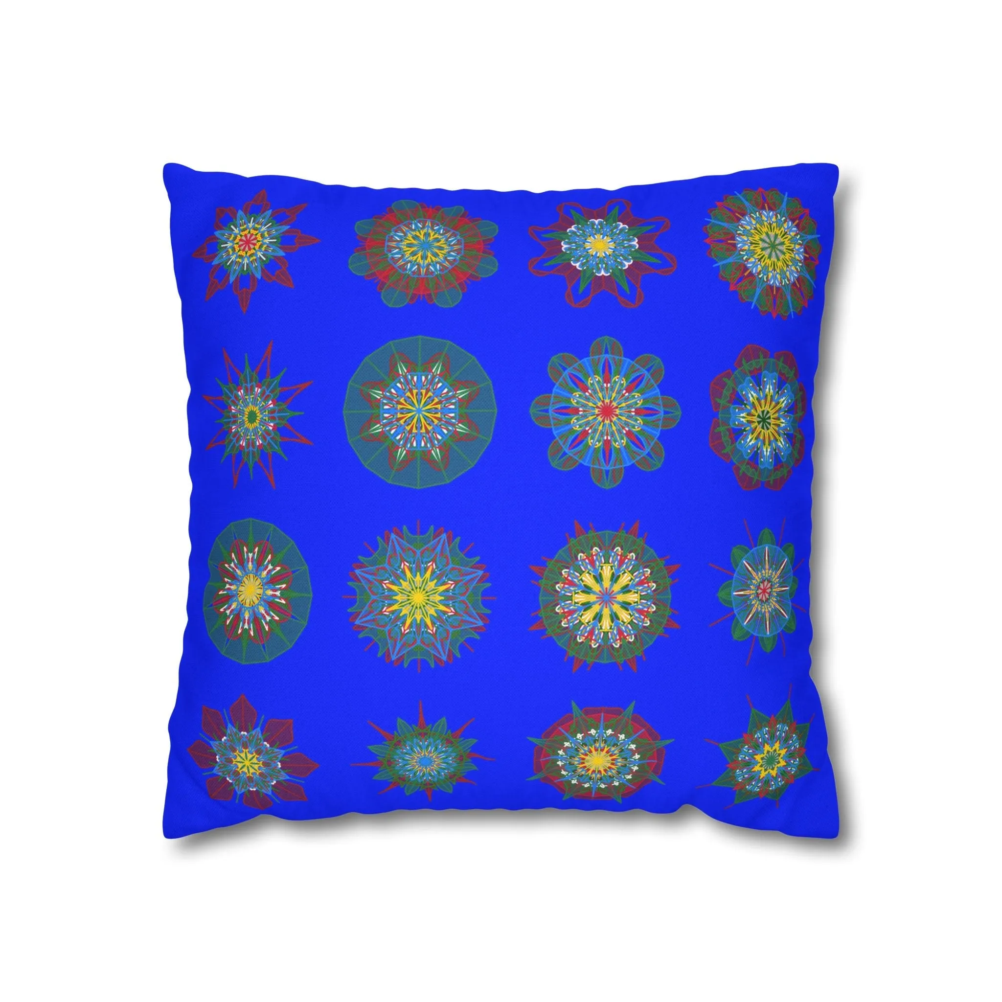 Handmade Mandala Art Pillowcase - Blue - Christmas Décor