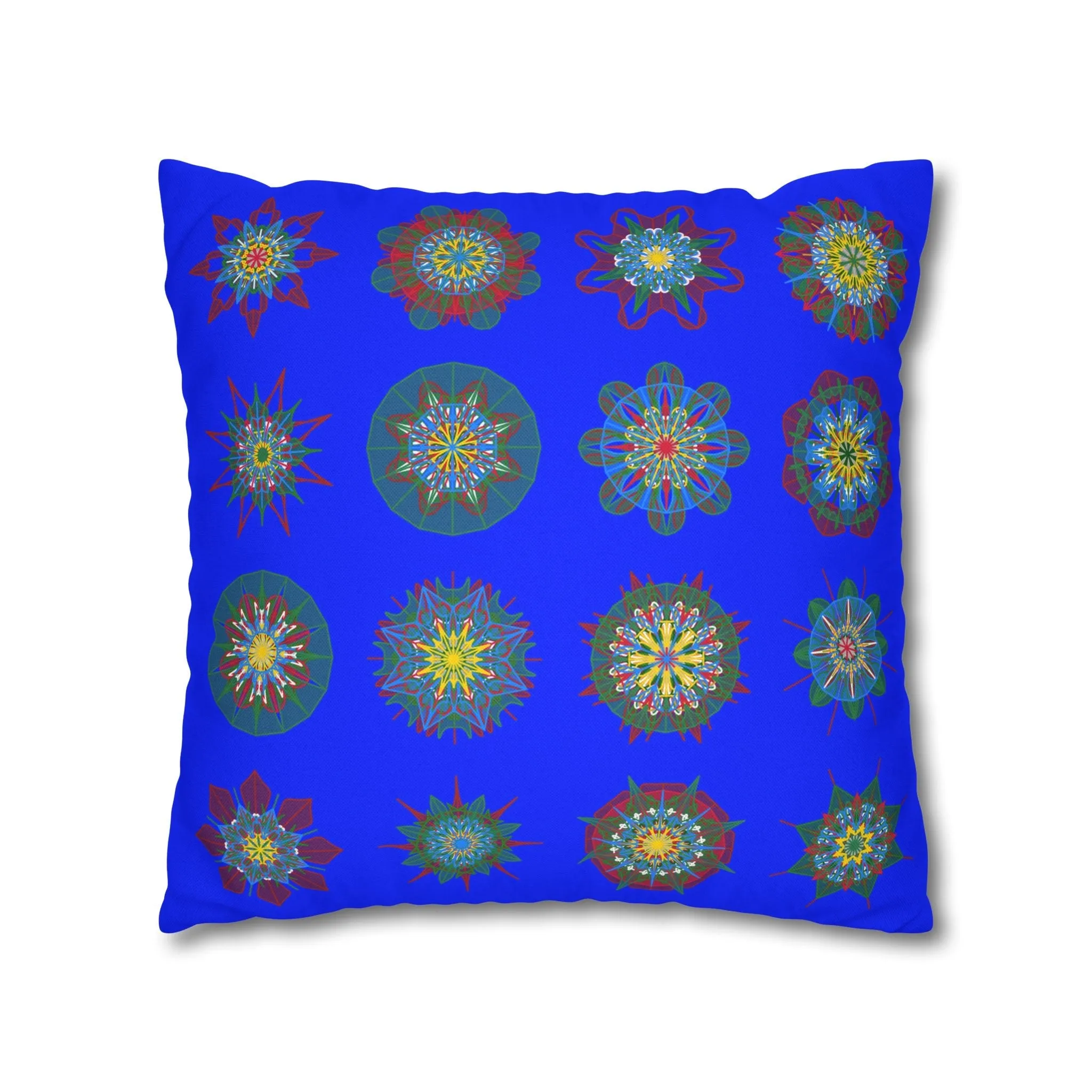 Handmade Mandala Art Pillowcase - Blue - Christmas Décor