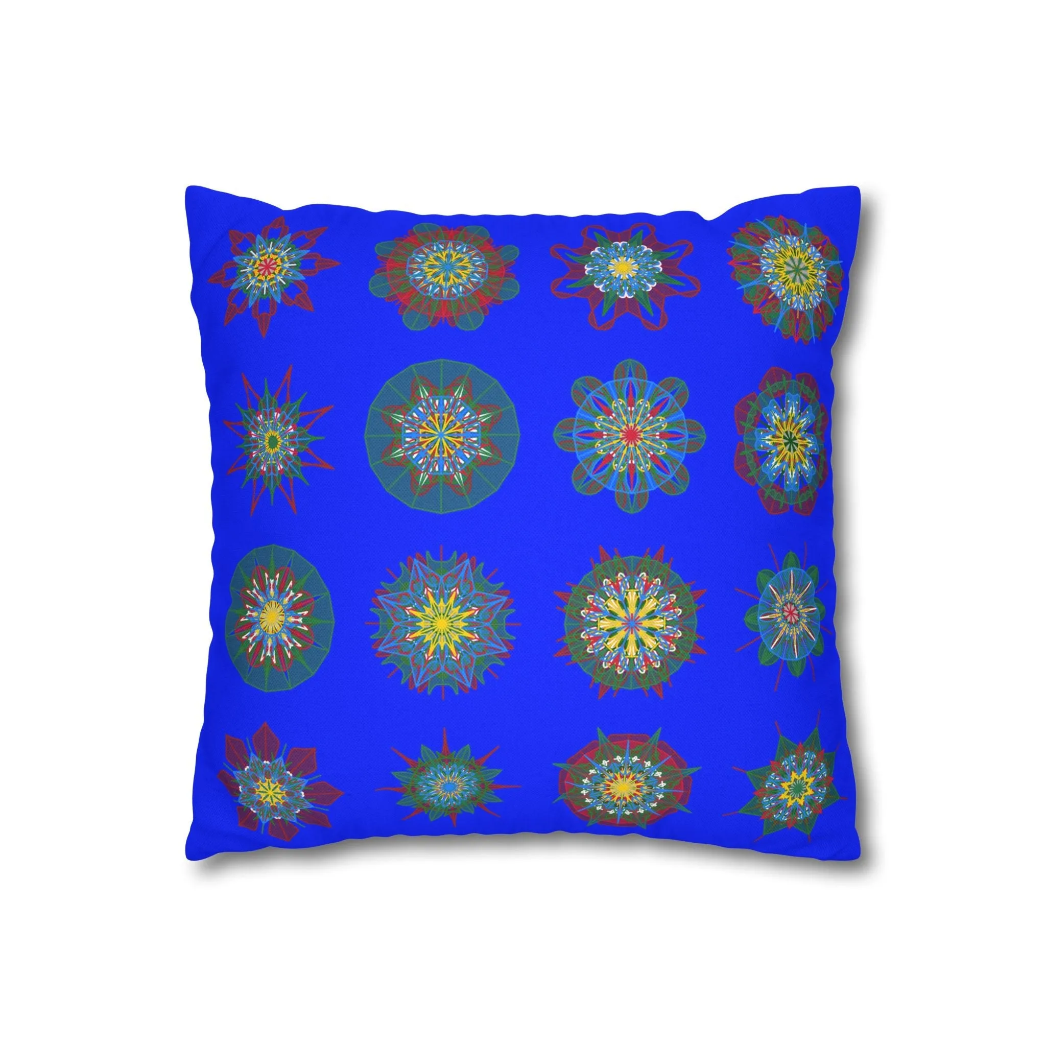 Handmade Mandala Art Pillowcase - Blue - Christmas Décor