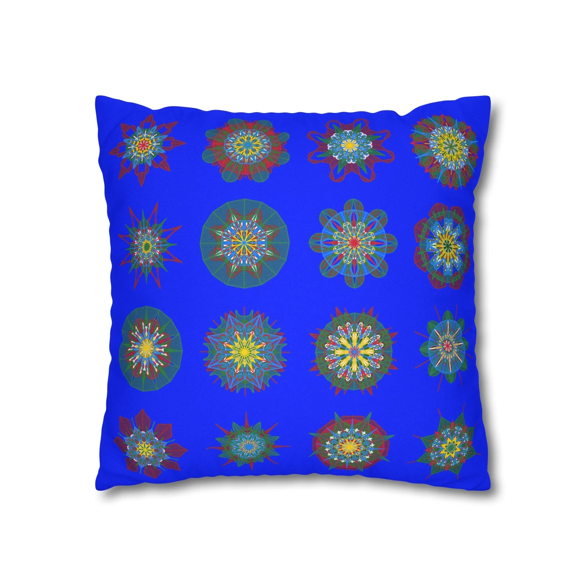 Handmade Mandala Art Pillowcase - Blue - Christmas Décor