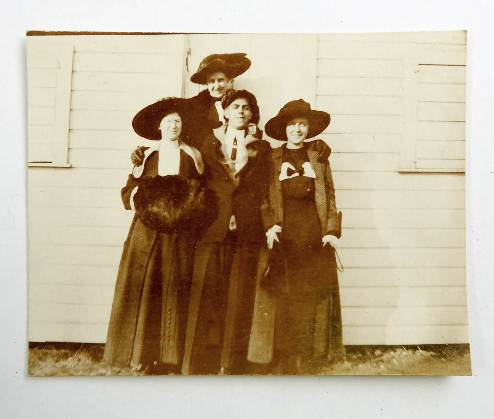 Handsome Guy Gets All The Girls 1900's Photograph